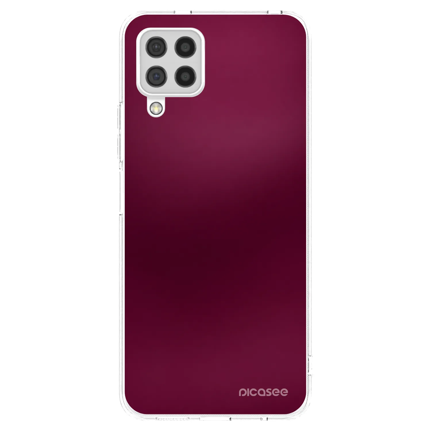 Picasee Samsung Galaxy A22 A225F 4G Hülle - Transparentes Silikon - Velvet Bordeaux