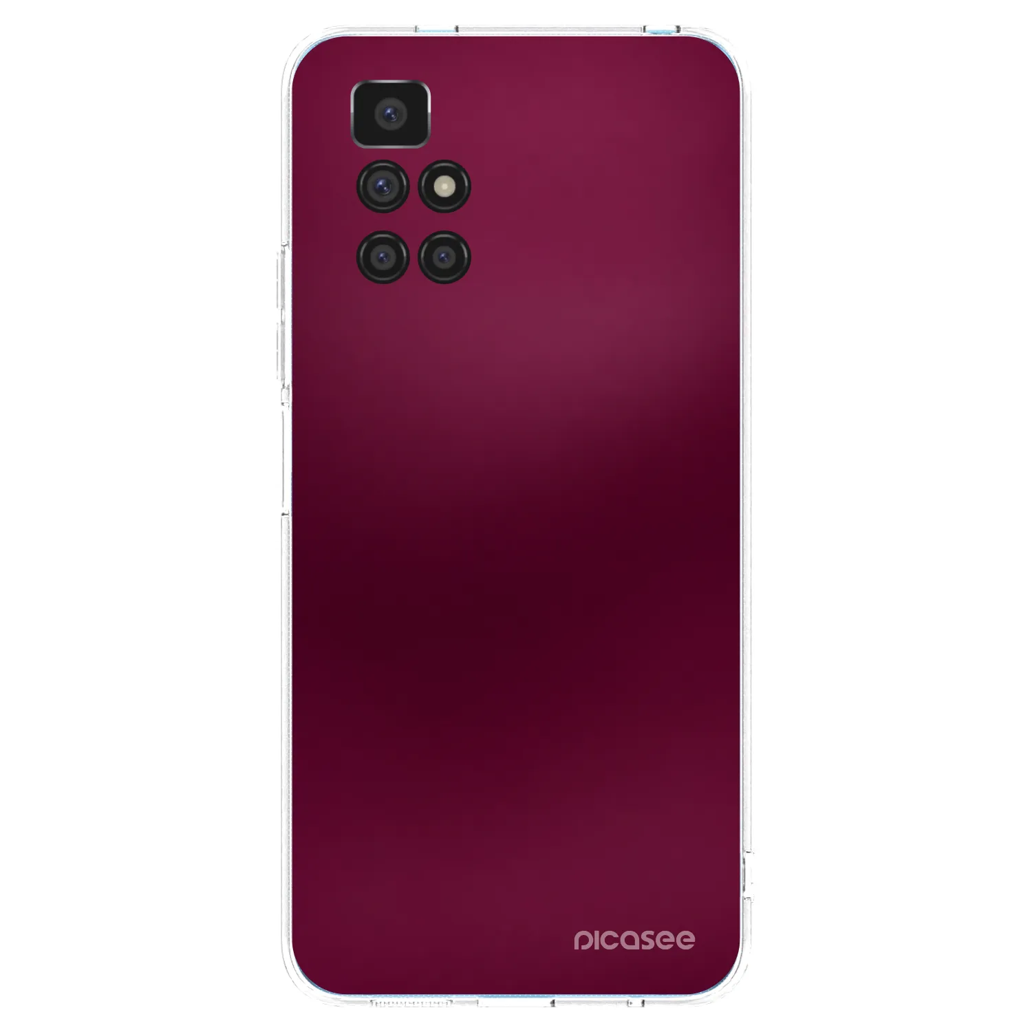 Picasee Xiaomi Redmi 10 Hülle - Transparentes Silikon - Velvet Bordeaux