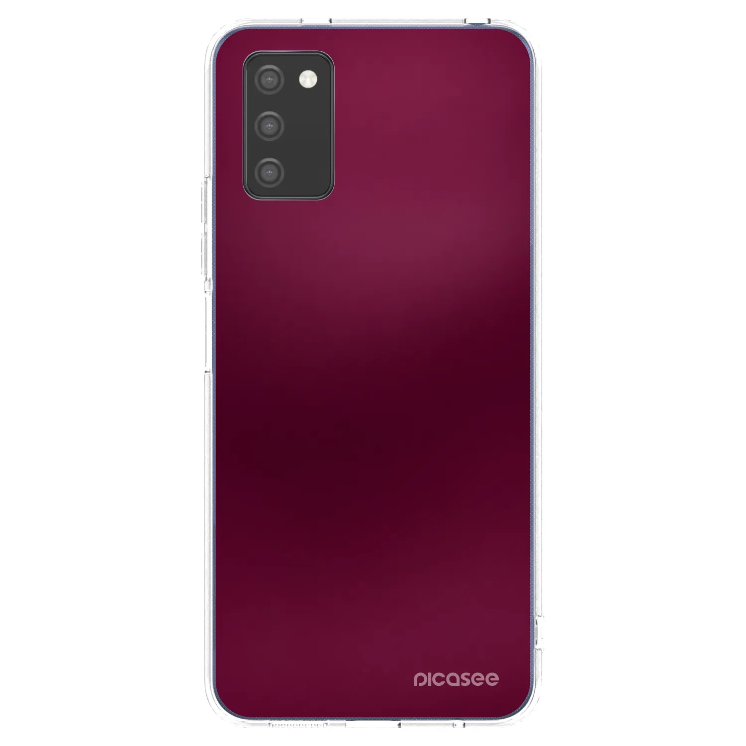 Picasee Samsung Galaxy A03s A037G Hülle - Transparentes Silikon - Velvet Bordeaux