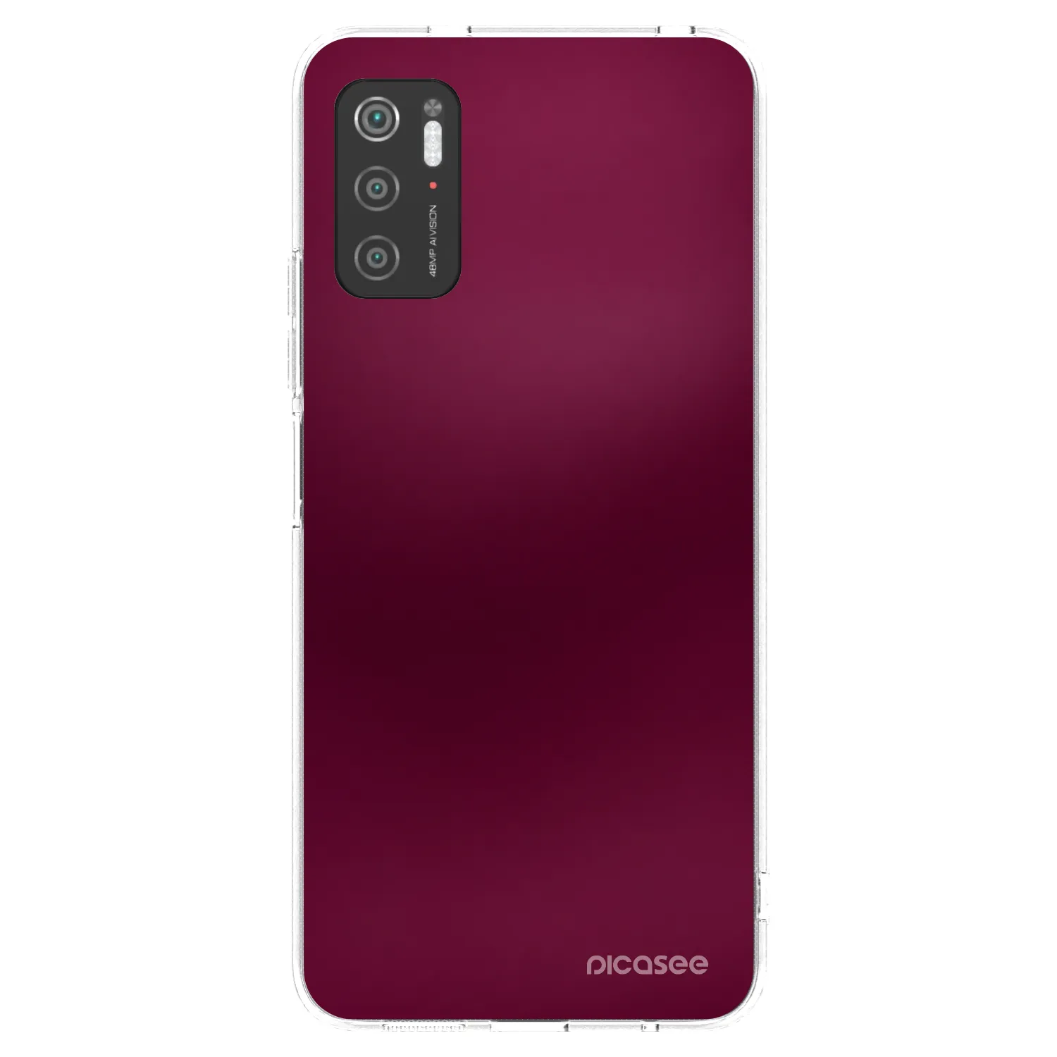 Picasee Xiaomi Poco M3 Pro 5G Hülle - Transparentes Silikon - Velvet Bordeaux