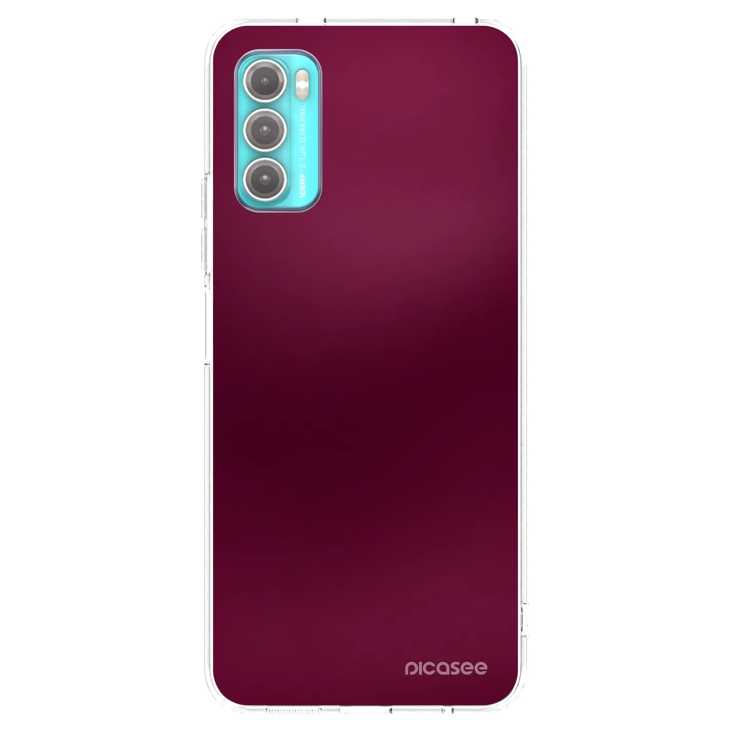 Picasee Motorola Moto G60 Hülle - Transparentes Silikon - Velvet Bordeaux