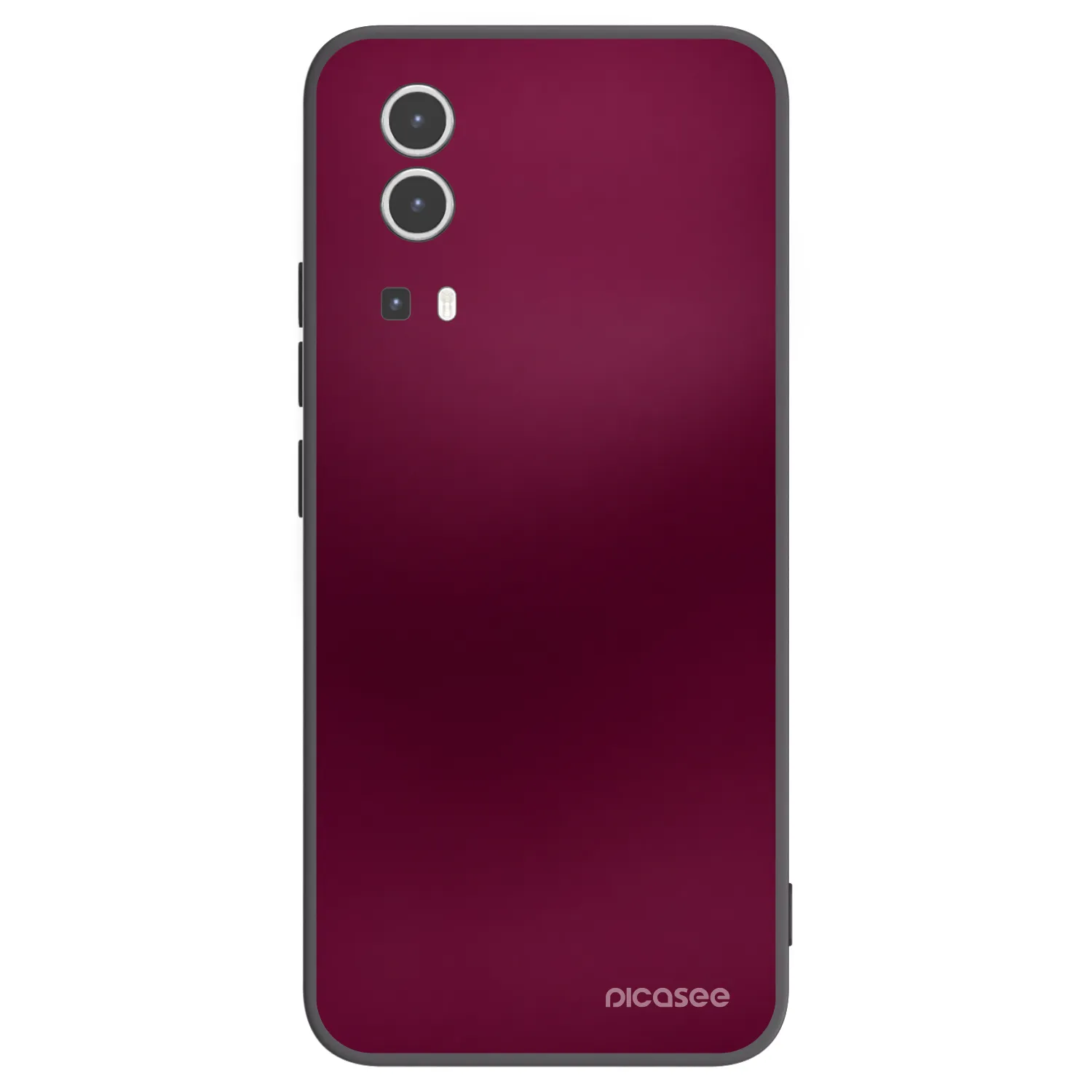 Picasee Vivo Y72 5G Hülle - Schwarzes Silikon - Velvet Bordeaux