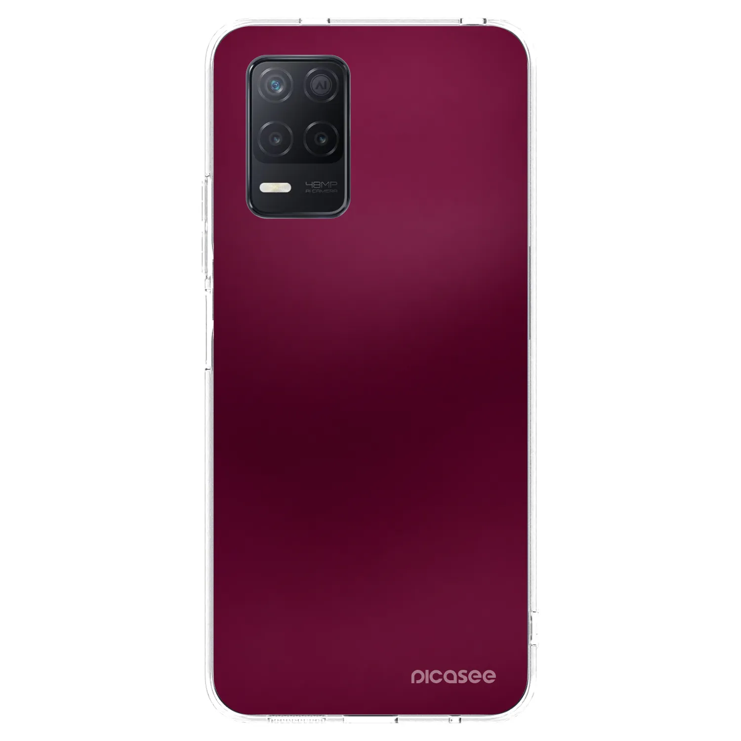 Picasee Realme 8 5G Hülle - Transparentes Silikon - Velvet Bordeaux