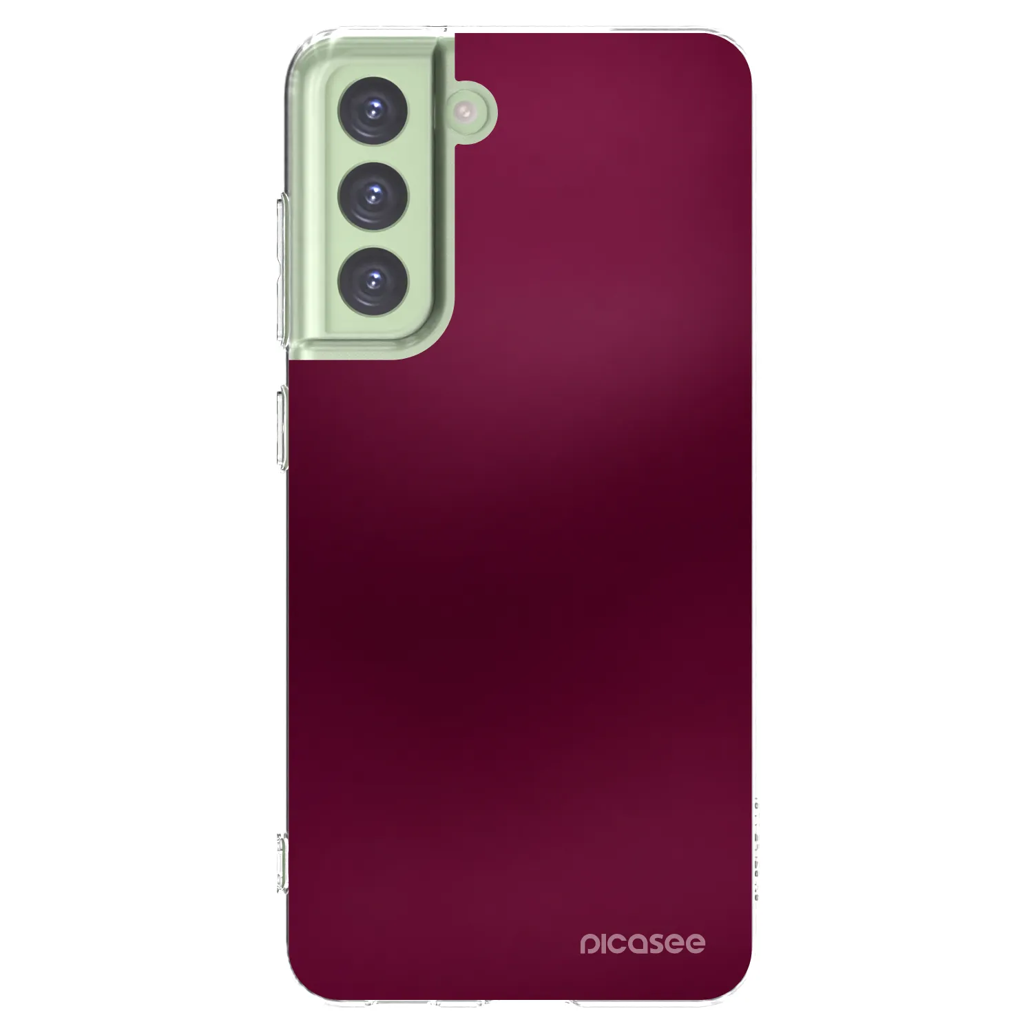 Picasee Samsung Galaxy S21 FE 5G Hülle - Transparentes Silikon - Velvet Bordeaux
