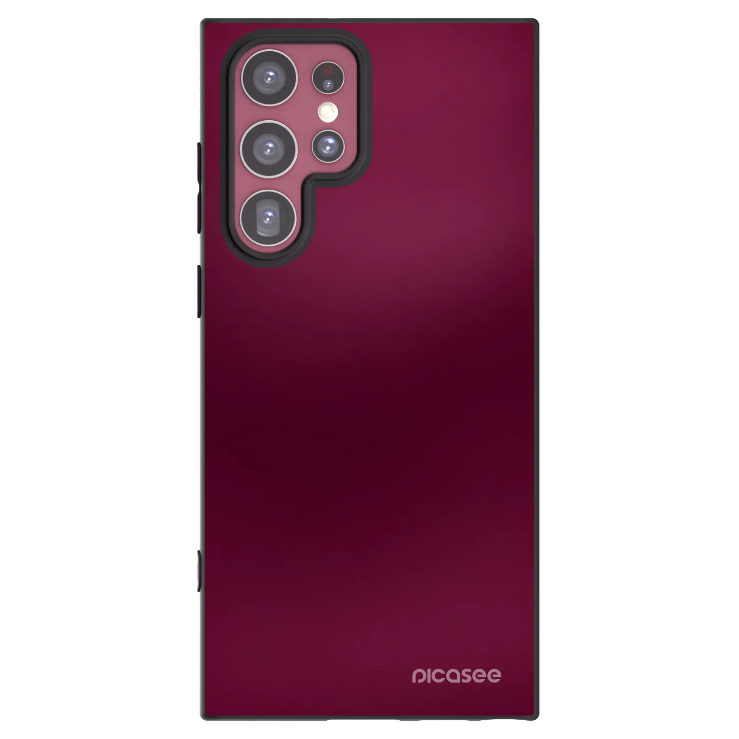 Picasee Samsung Galaxy S22 Ultra 5G Hülle - Schwarzes Silikon - Velvet Bordeaux