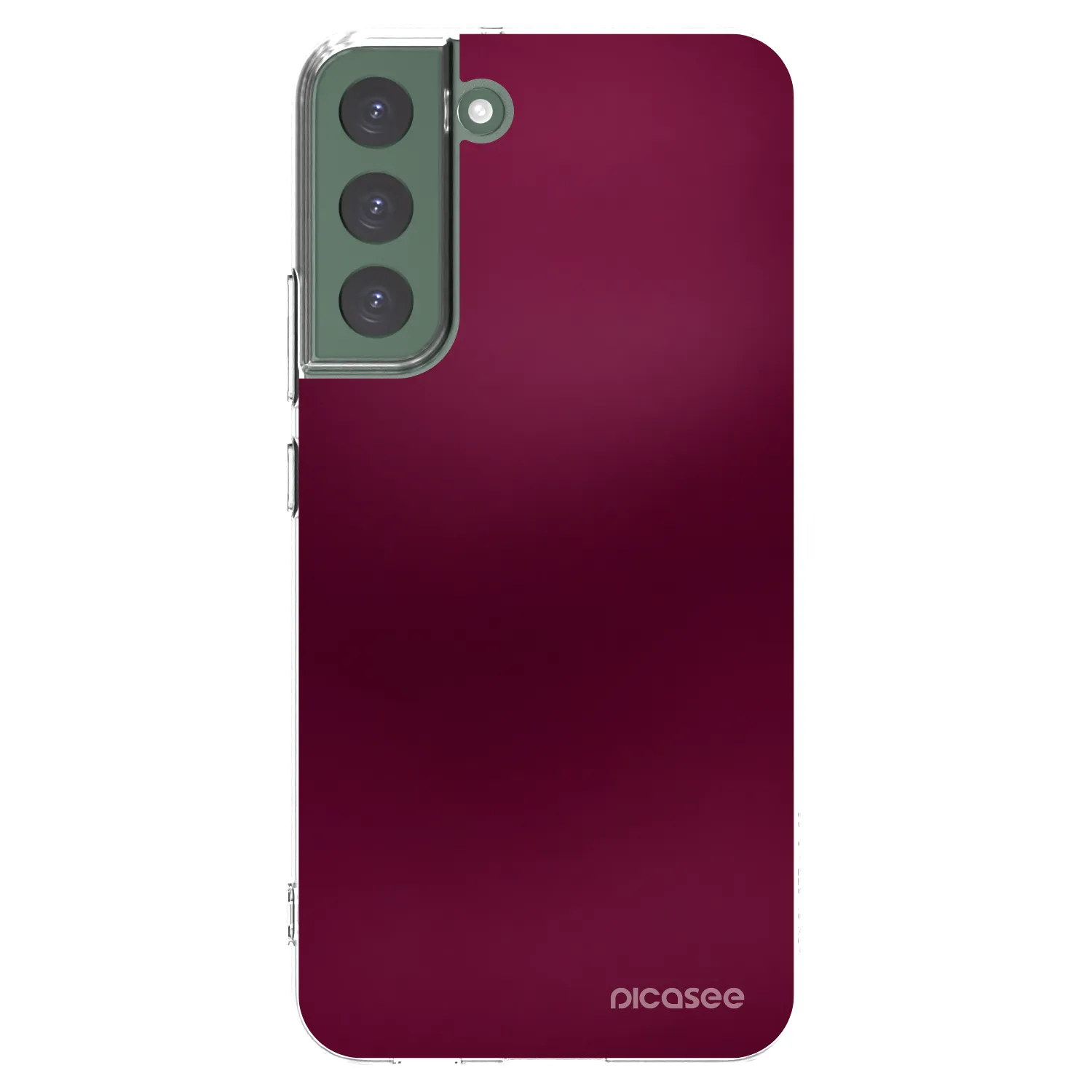 Picasee Samsung Galaxy S22+ 5G Hülle - Transparentes Silikon - Velvet Bordeaux