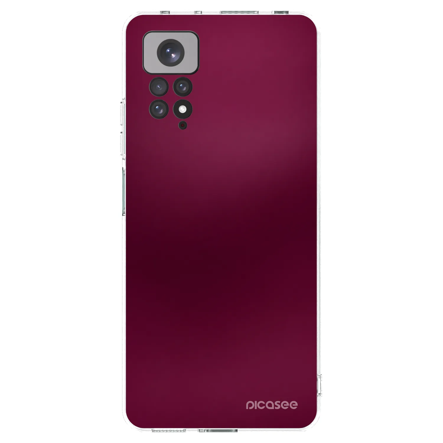 Picasee Xiaomi Redmi Note 11S 4G Hülle - Transparentes Silikon - Velvet Bordeaux