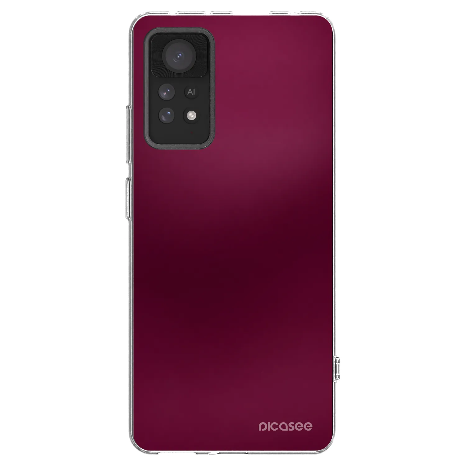 Picasee Xiaomi Redmi Note 11 Pro Hülle - Transparentes Silikon - Velvet Bordeaux