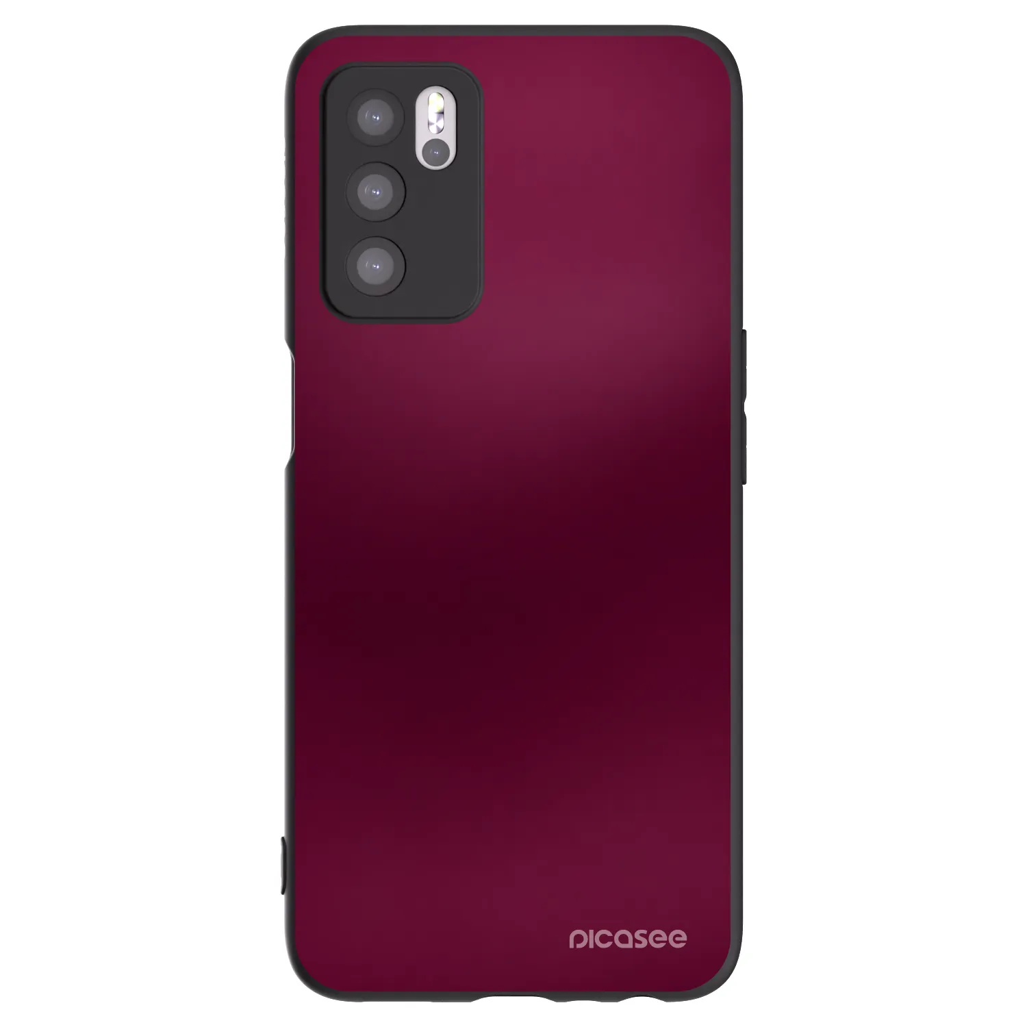 Picasee OPPO A16 Hülle - Schwarzes Silikon - Velvet Bordeaux