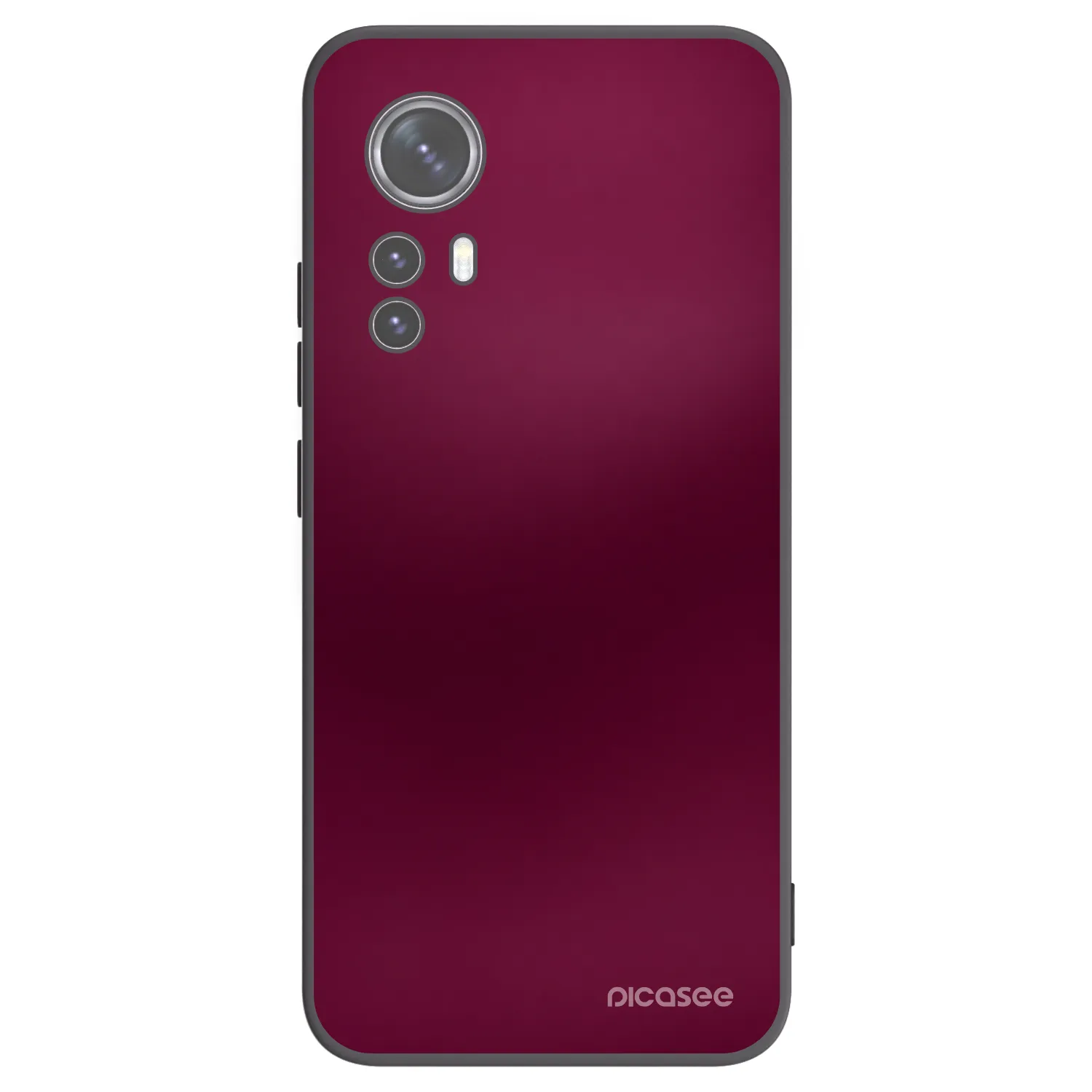 Picasee Xiaomi 12X Hülle - Schwarzes Silikon - Velvet Bordeaux