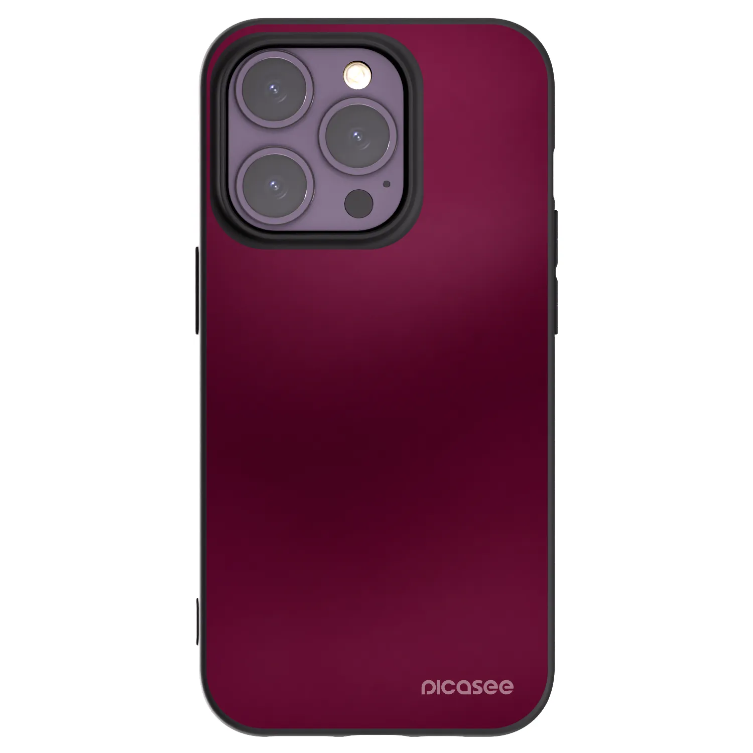 Picasee Apple iPhone 14 Pro Hülle - Schwarzes Silikon - Velvet Bordeaux