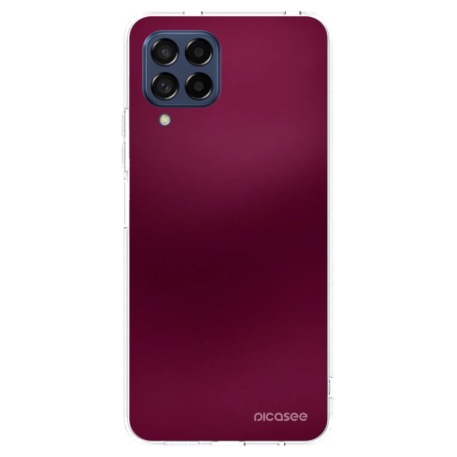 Picasee Samsung Galaxy M53 5G Hülle - Transparentes Silikon - Velvet Bordeaux