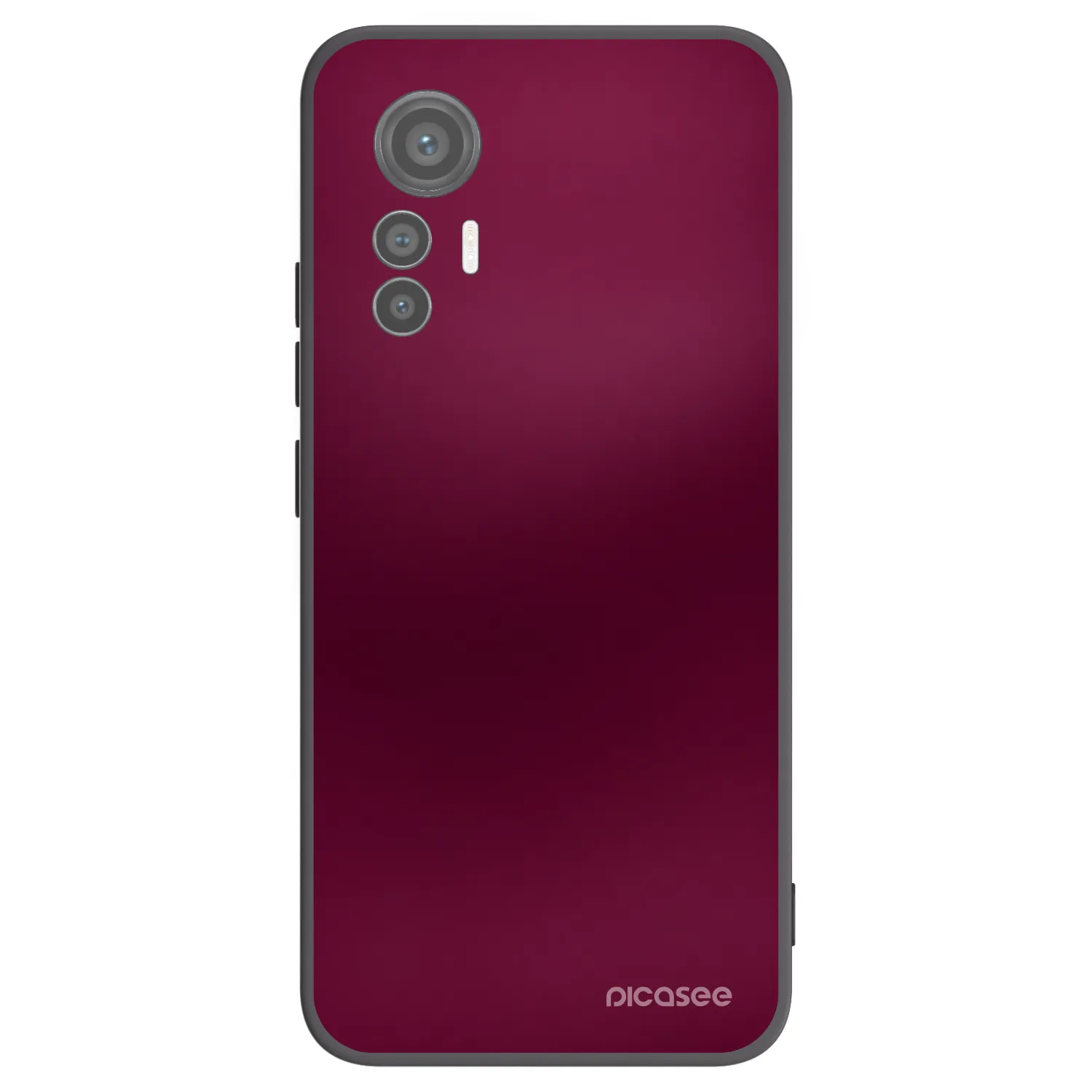 Picasee Xiaomi 12 Lite Hülle - Schwarzes Silikon - Velvet Bordeaux
