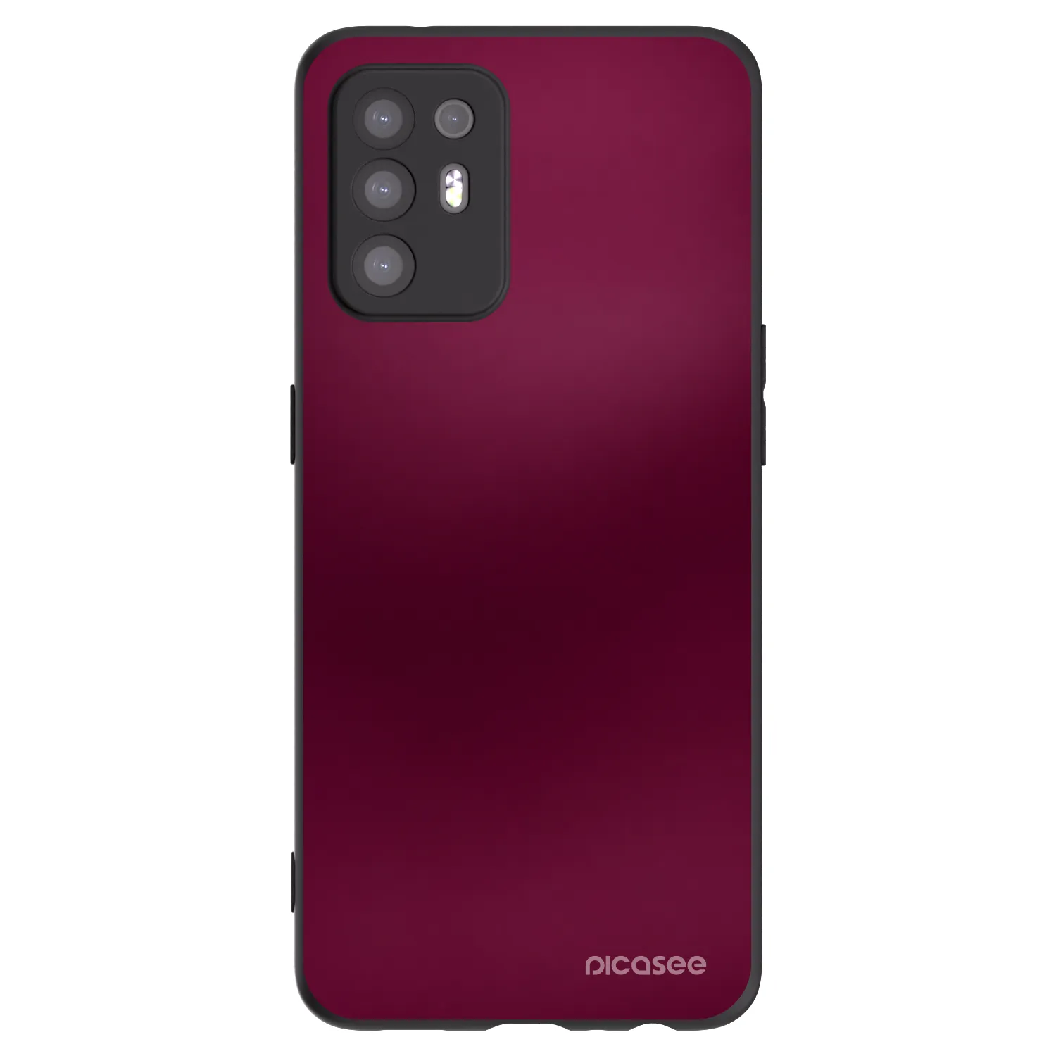 Picasee OPPO A94 5G Hülle - Schwarzes Silikon - Velvet Bordeaux