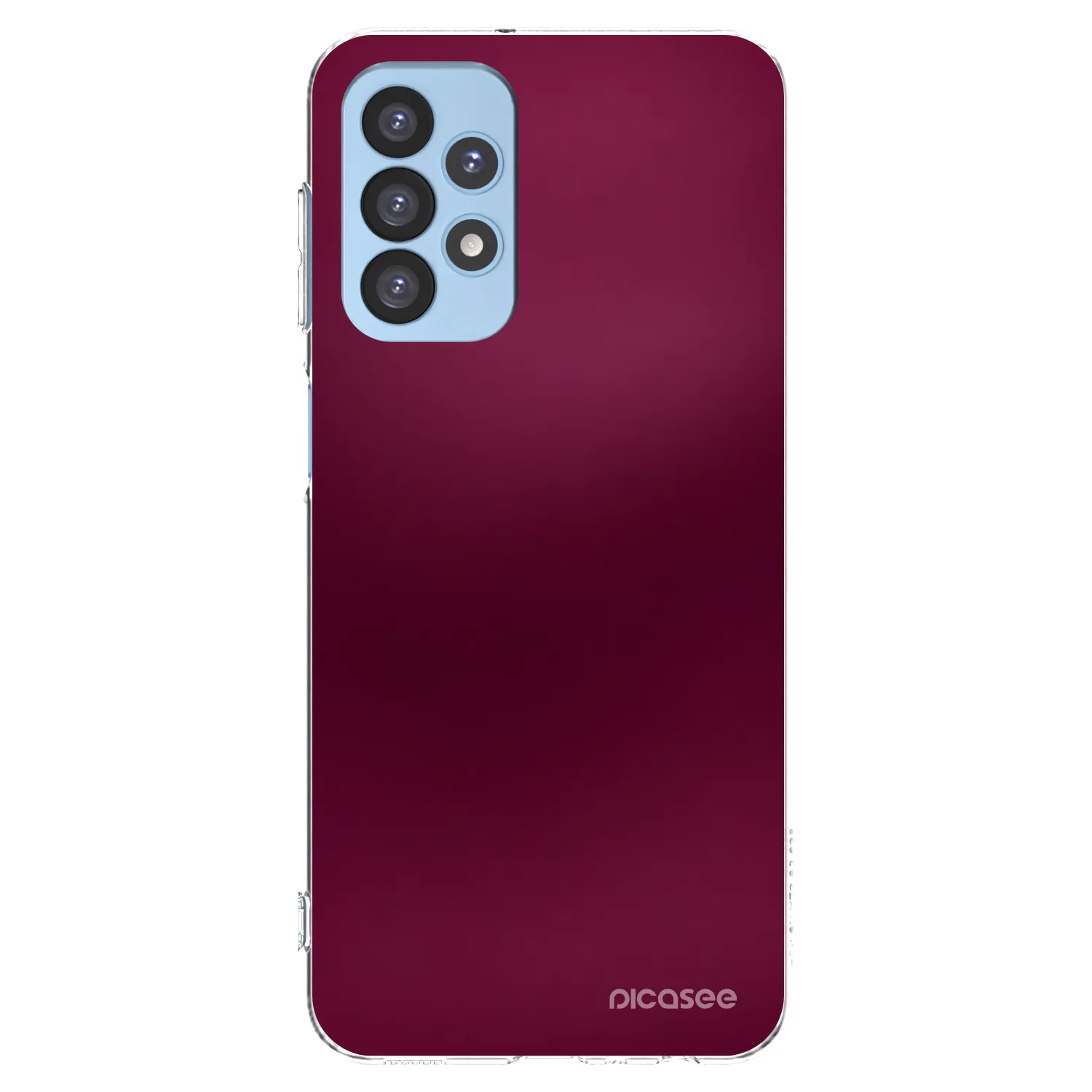 Picasee Samsung Galaxy A23 A235F 4G Hülle - Transparentes Silikon - Velvet Bordeaux