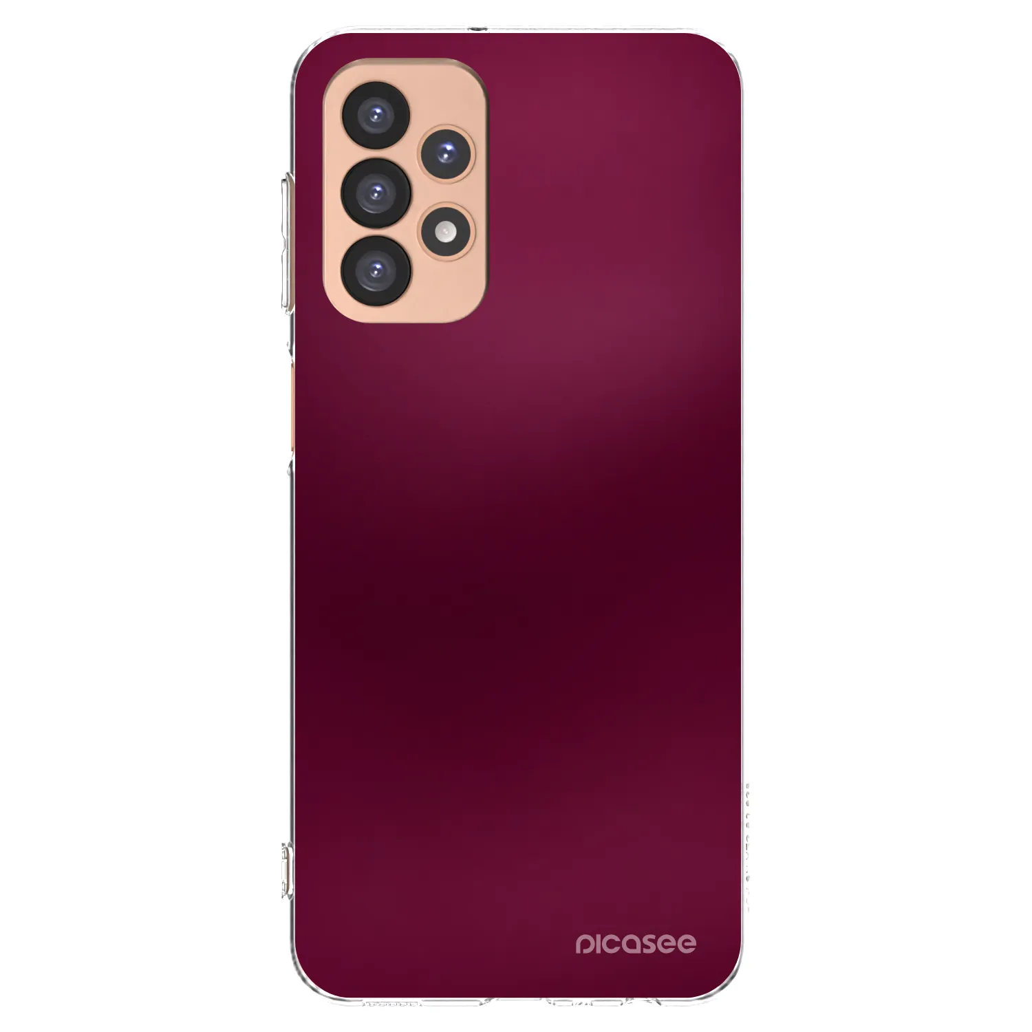 Picasee Samsung Galaxy A23 A236B 5G Hülle - Transparentes Silikon - Velvet Bordeaux