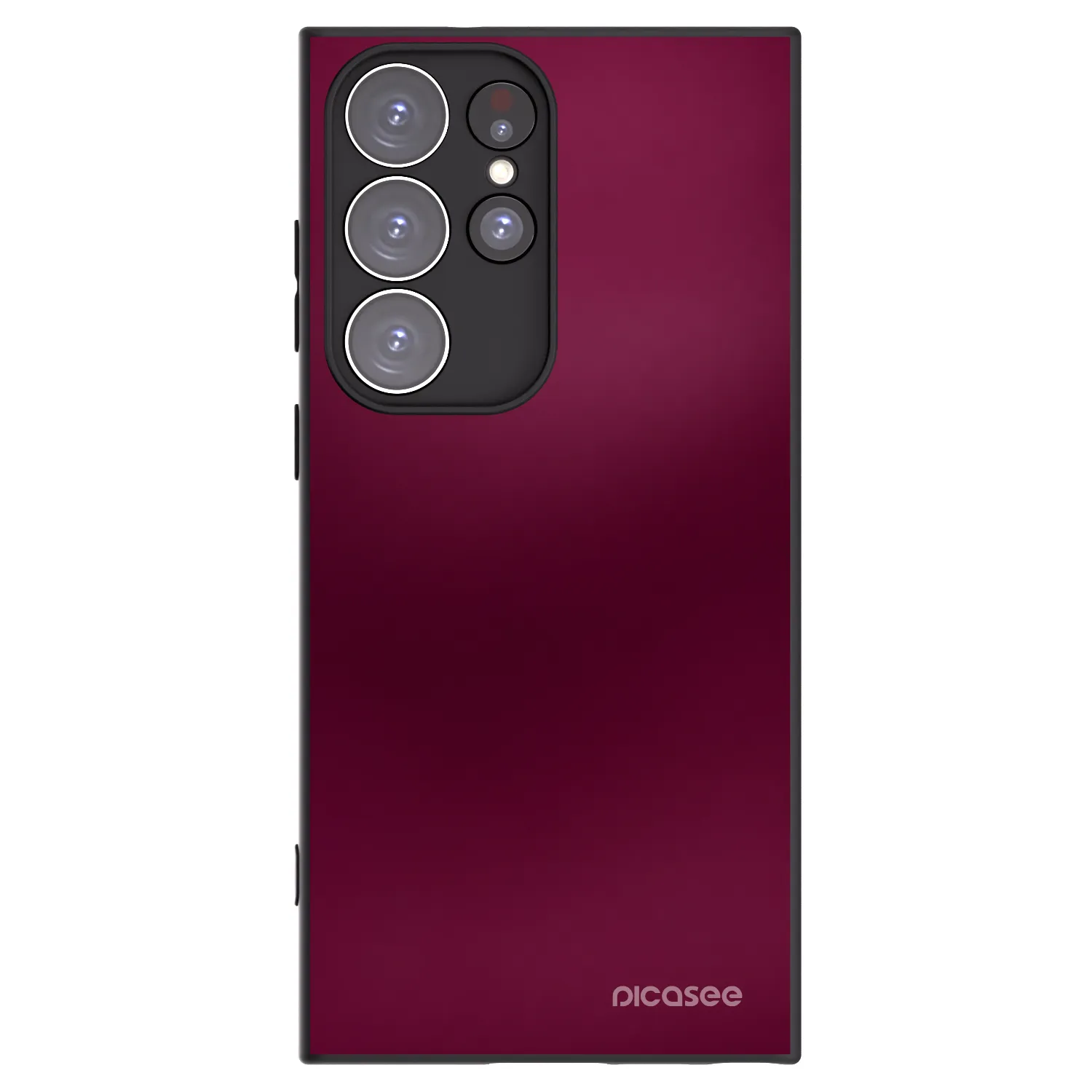 Picasee Samsung Galaxy S23 Ultra 5G Hülle - Schwarzes Silikon - Velvet Bordeaux