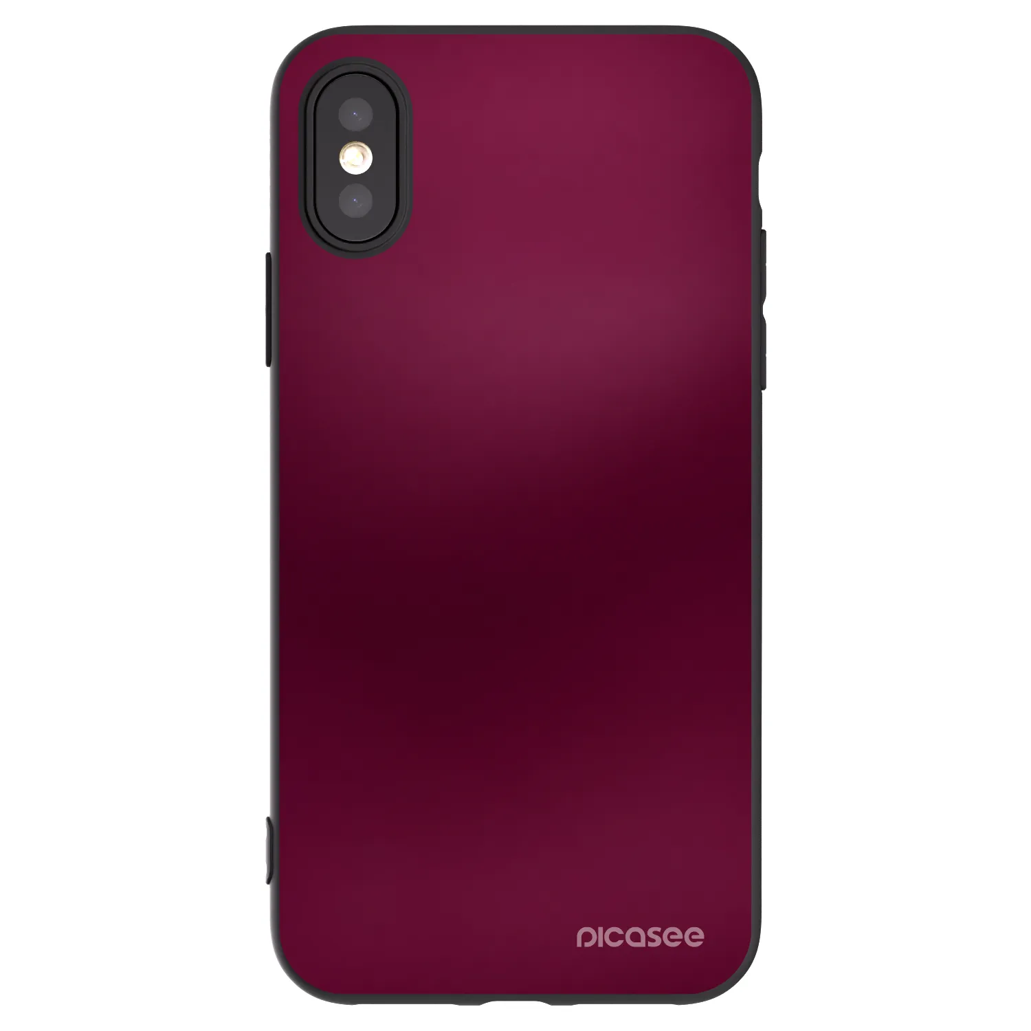 Picasee Apple iPhone X/XS Hülle - Schwarzes Silikon - Velvet Bordeaux