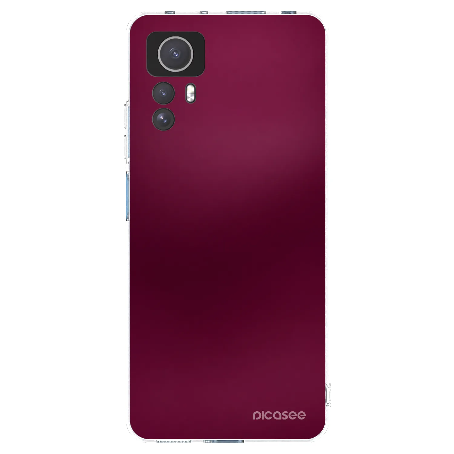 Picasee Xiaomi Redmi Note 12S Hülle - Transparentes Silikon - Velvet Bordeaux