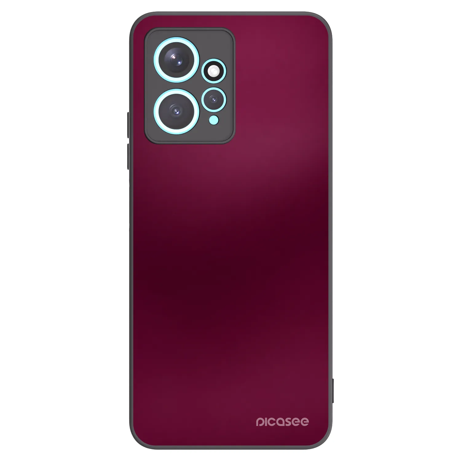 Picasee Xiaomi Redmi Note 12 4G Hülle - Schwarzes Silikon - Velvet Bordeaux