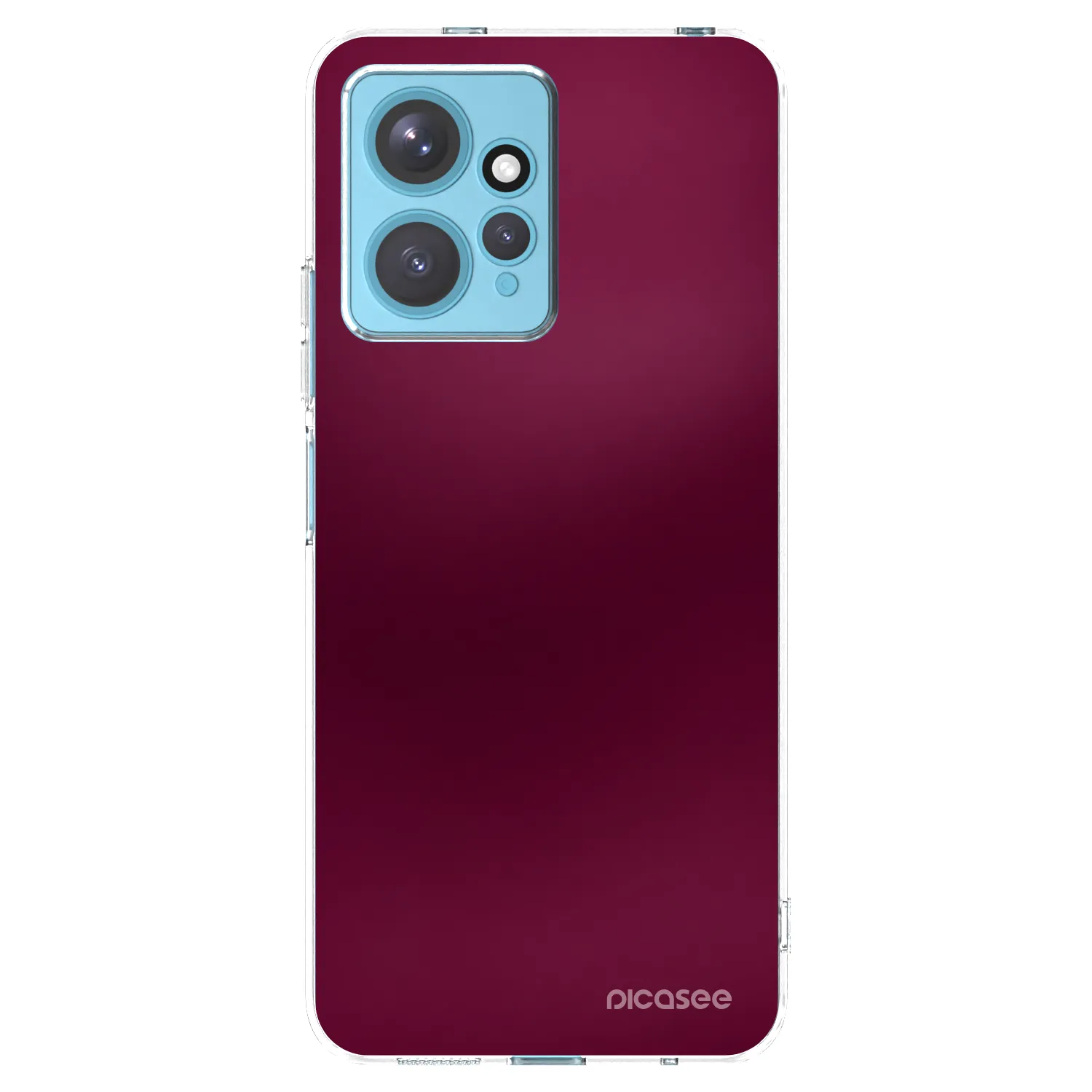 Picasee Xiaomi Redmi Note 12 4G Hülle - Transparentes Silikon - Velvet Bordeaux