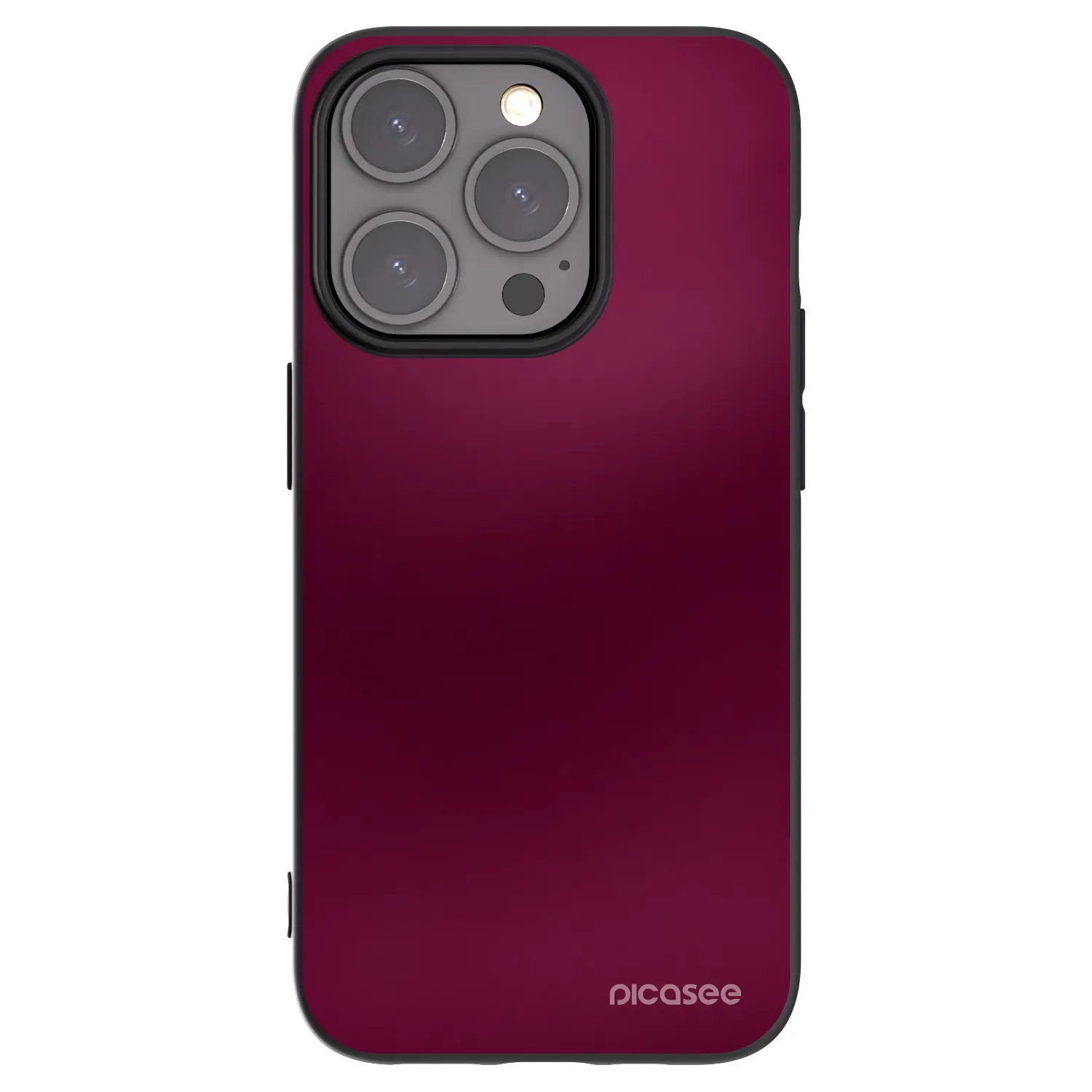 Picasee Apple iPhone 15 Pro Hülle - Schwarzes Silikon - Velvet Bordeaux