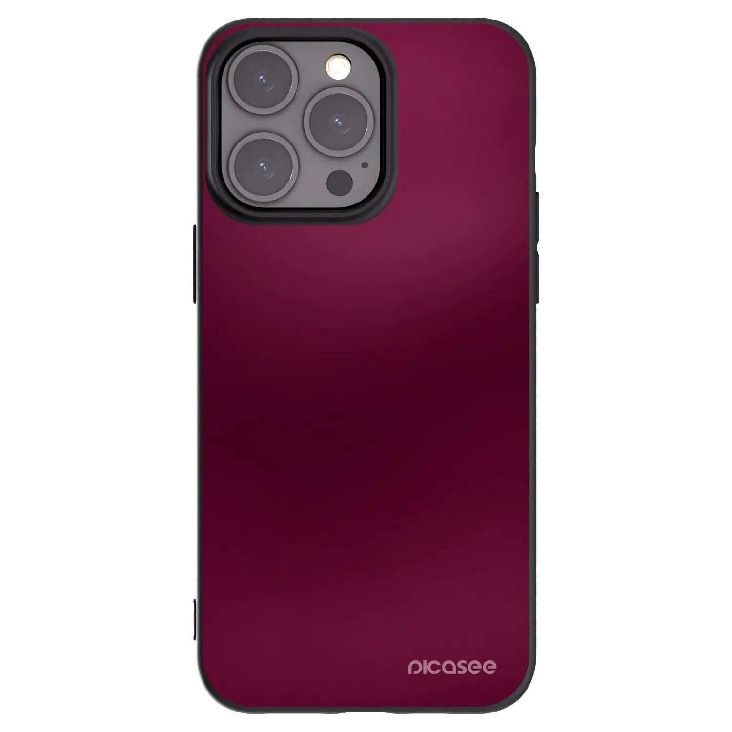 Picasee Apple iPhone 15 Pro Max Hülle - Schwarzes Silikon - Velvet Bordeaux