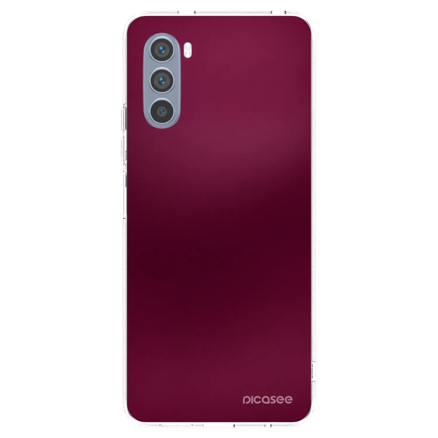 Picasee Motorola Moto G62 Hülle - Transparentes Silikon - Velvet Bordeaux