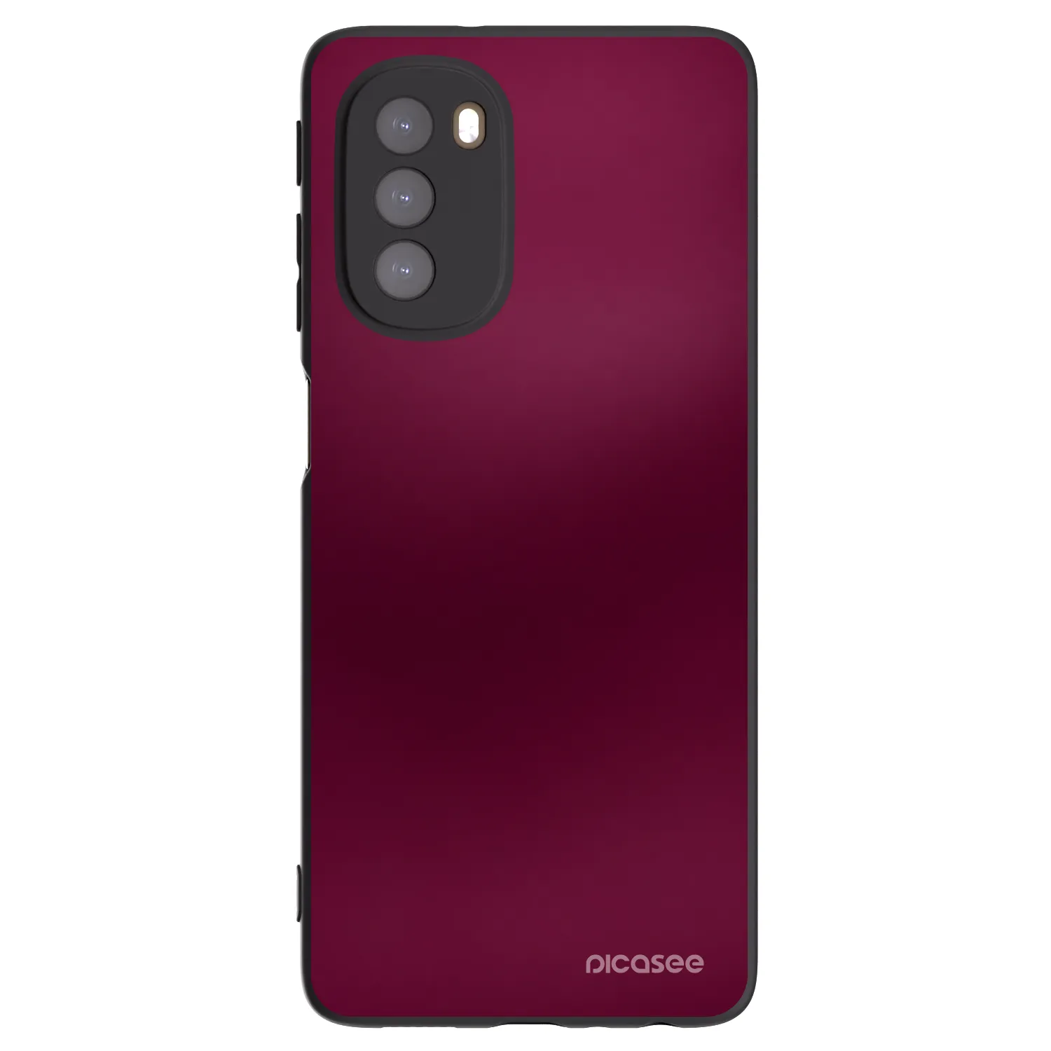 Picasee Motorola Moto G51 Hülle - Schwarzes Silikon - Velvet Bordeaux