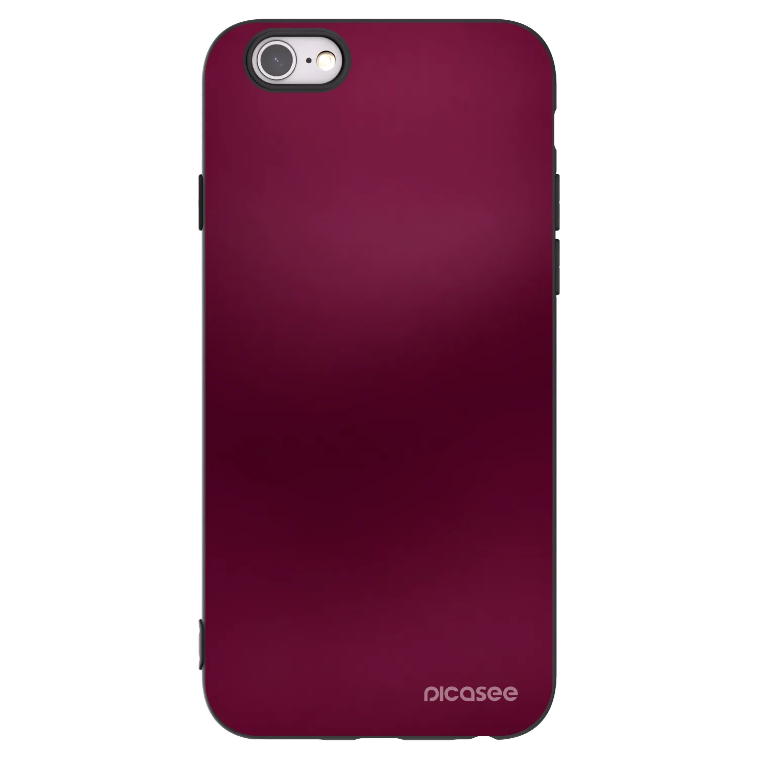 Picasee Apple iPhone 6/6S Hülle - Schwarzes Silikon - Velvet Bordeaux