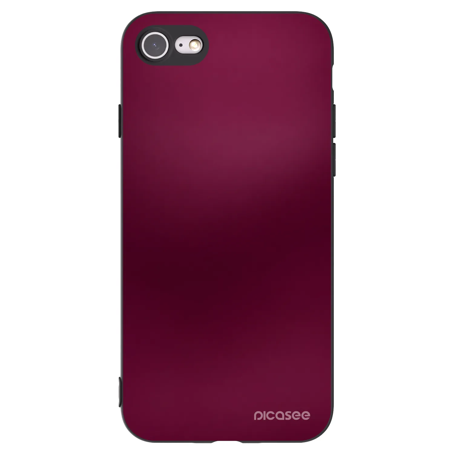 Picasee Apple iPhone 7 Hülle - Schwarzes Silikon - Velvet Bordeaux
