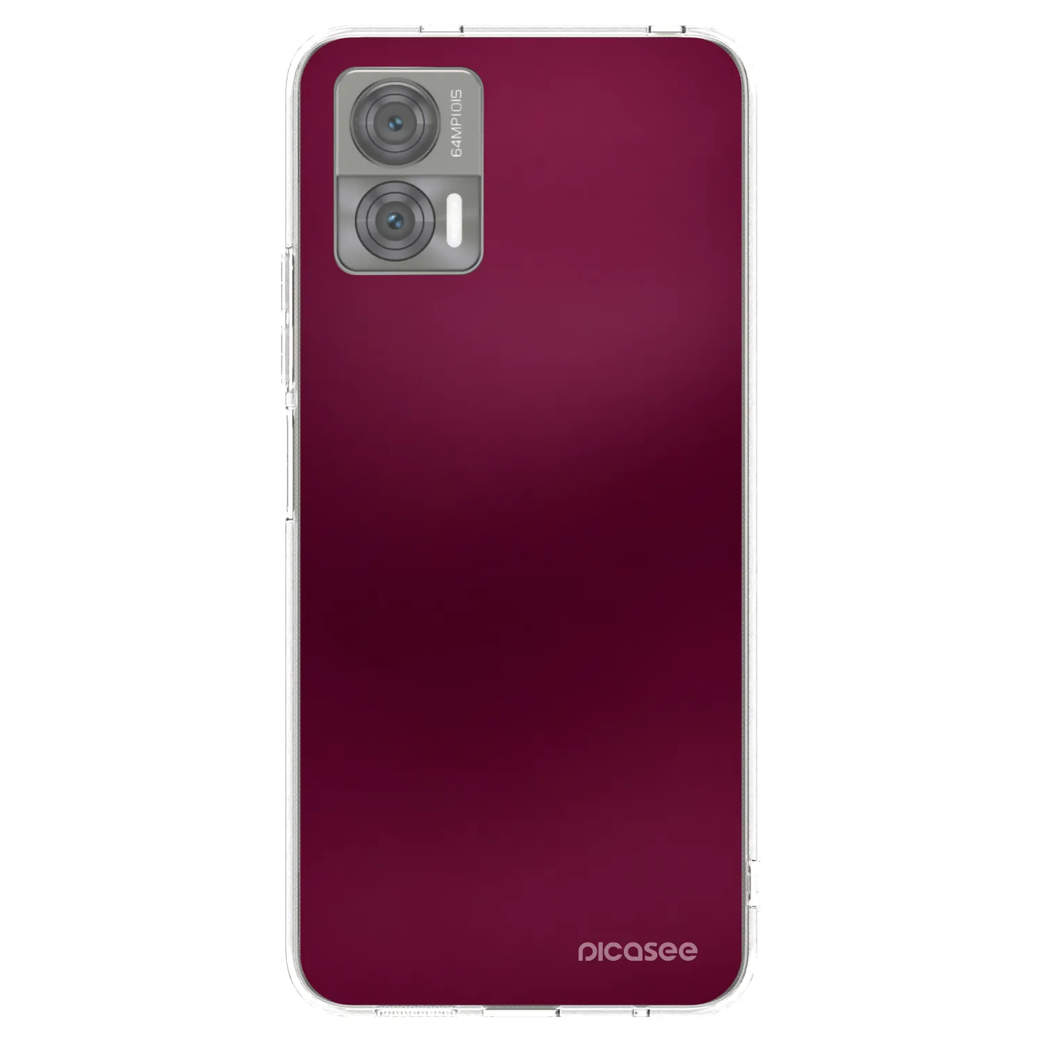 Picasee Motorola Edge 30 Neo Hülle - Transparentes Silikon - Velvet Bordeaux