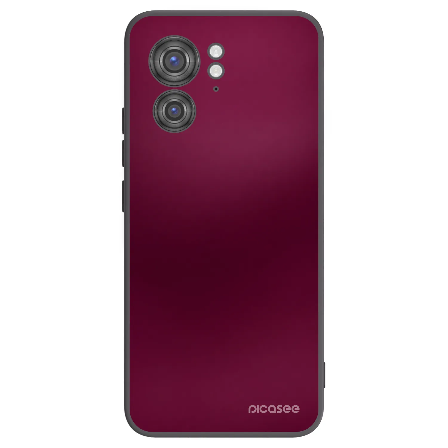 Picasee Motorola Edge 40 Hülle - Schwarzes Silikon - Velvet Bordeaux