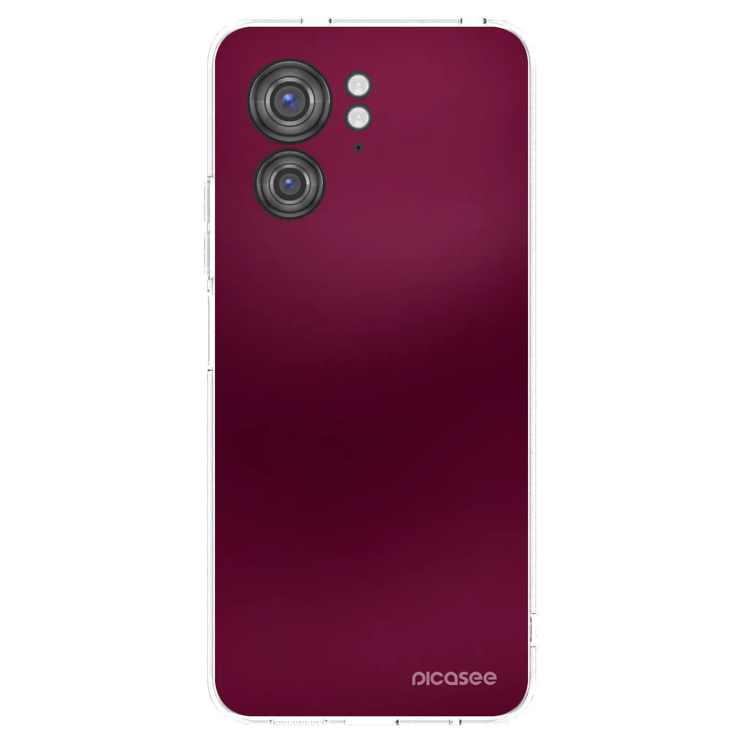 Picasee Motorola Edge 40 Hülle - Transparentes Silikon - Velvet Bordeaux