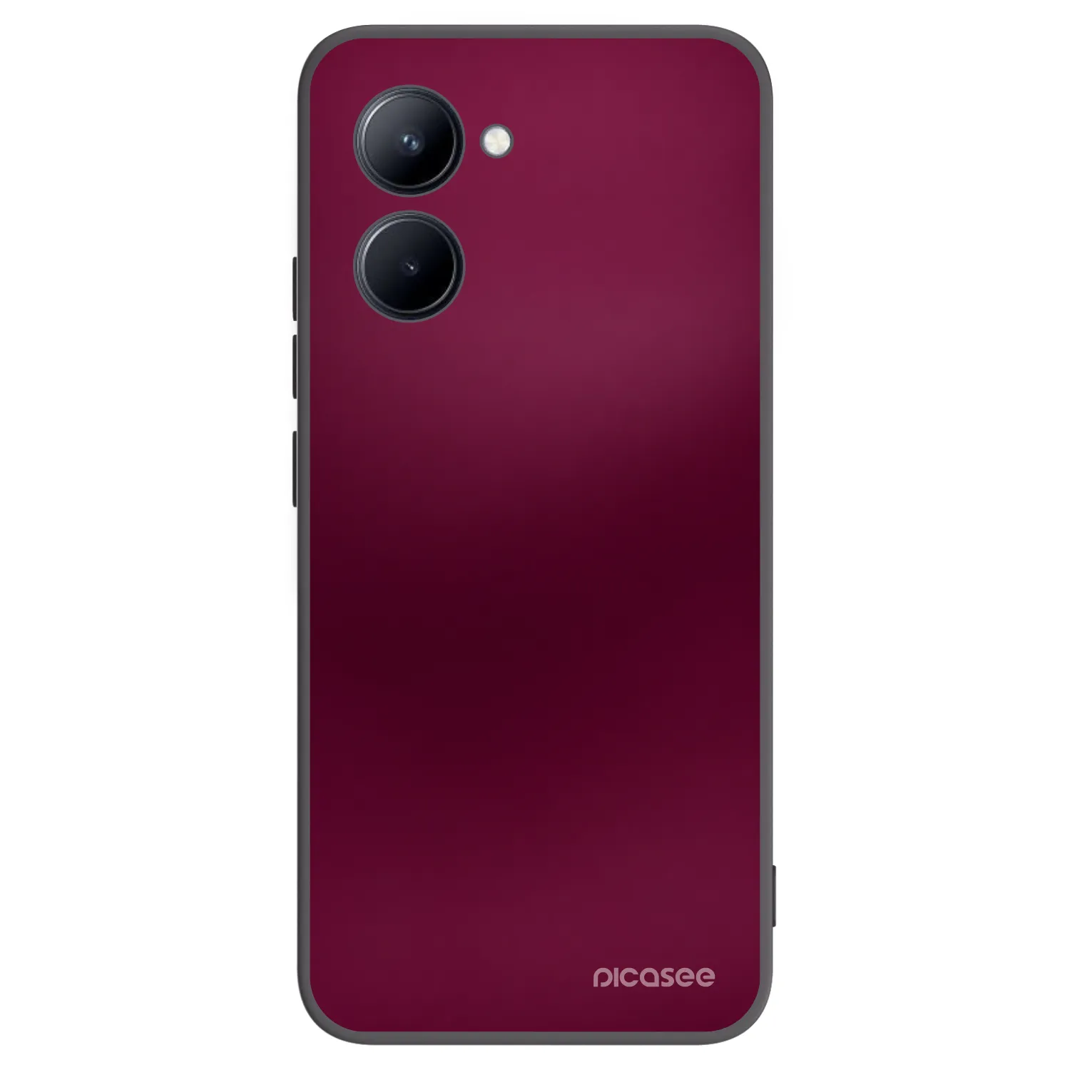 Picasee Realme C33 (2023) Hülle - Schwarzes Silikon - Velvet Bordeaux