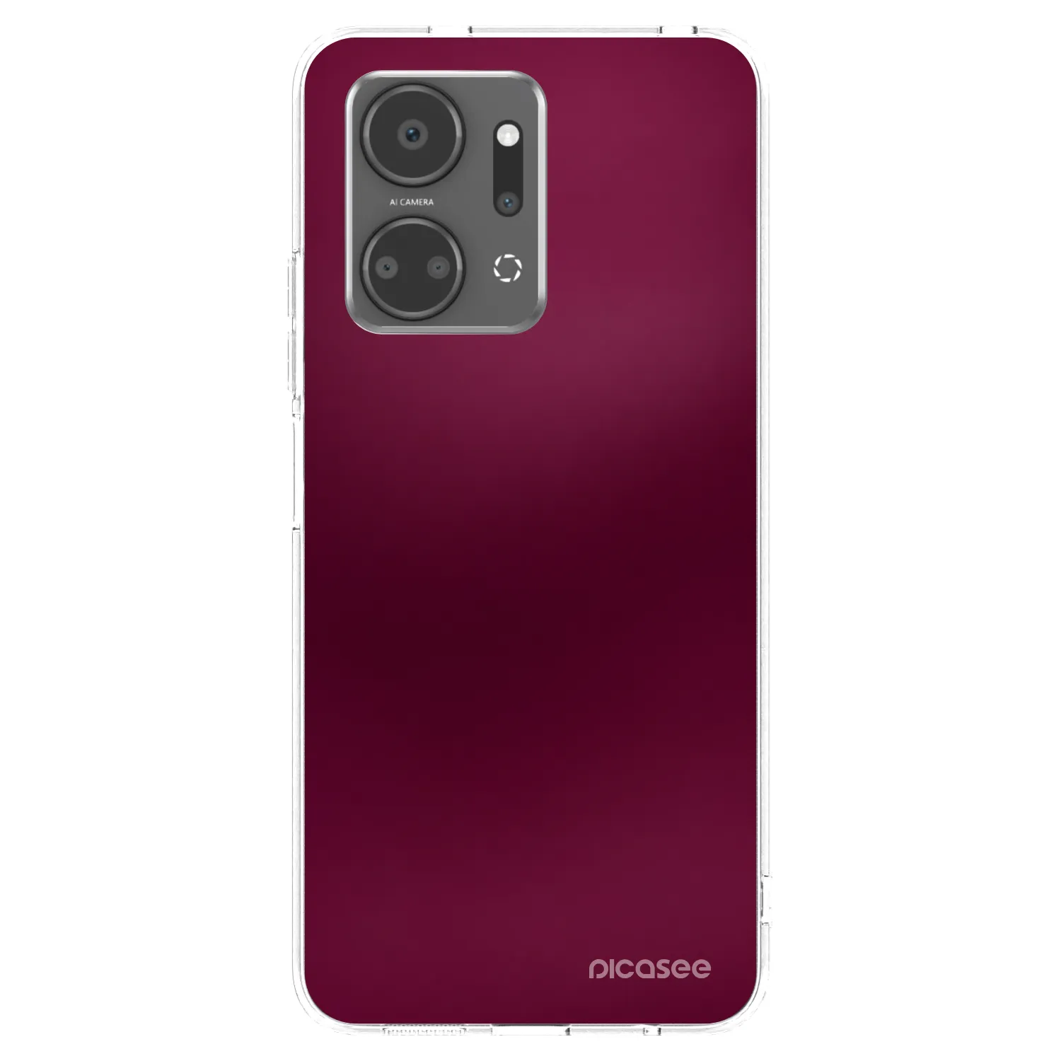Picasee Honor X7a Hülle - Transparentes Silikon - Velvet Bordeaux