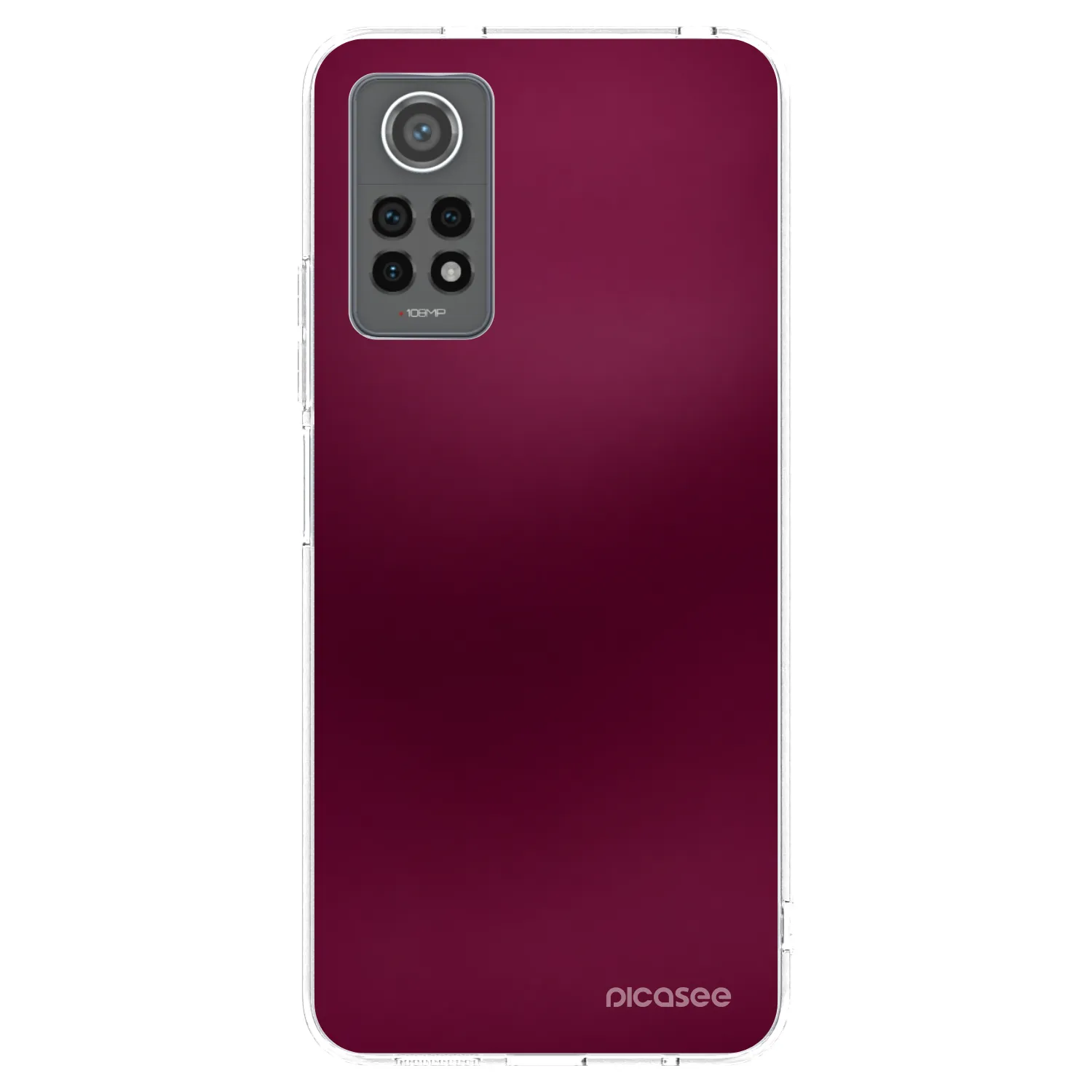 Picasee Xiaomi Redmi Note 12 Pro 4G Hülle - Transparentes Silikon - Velvet Bordeaux