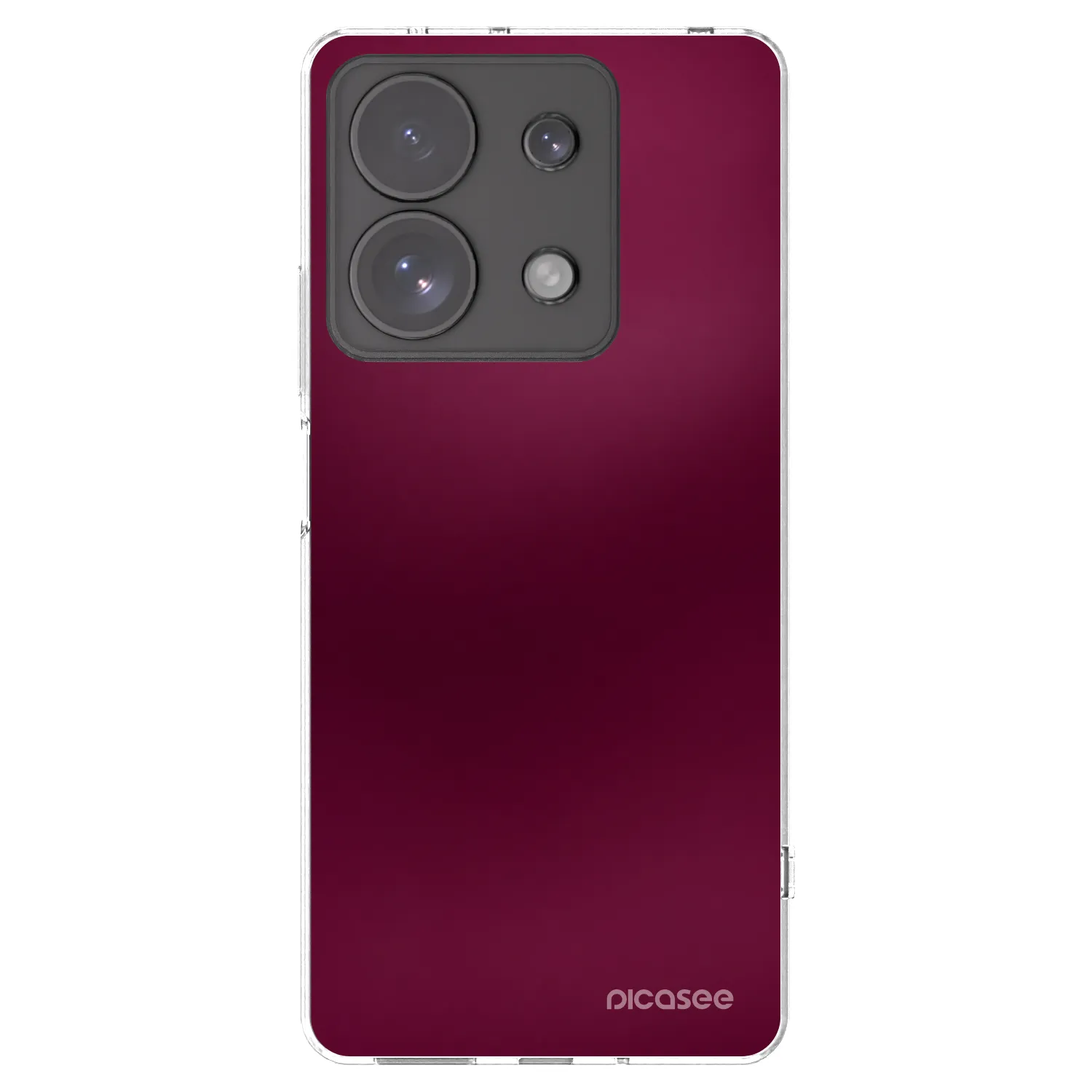 Picasee Xiaomi Redmi Note 13 Pro 4G Hülle - Transparentes Silikon - Velvet Bordeaux