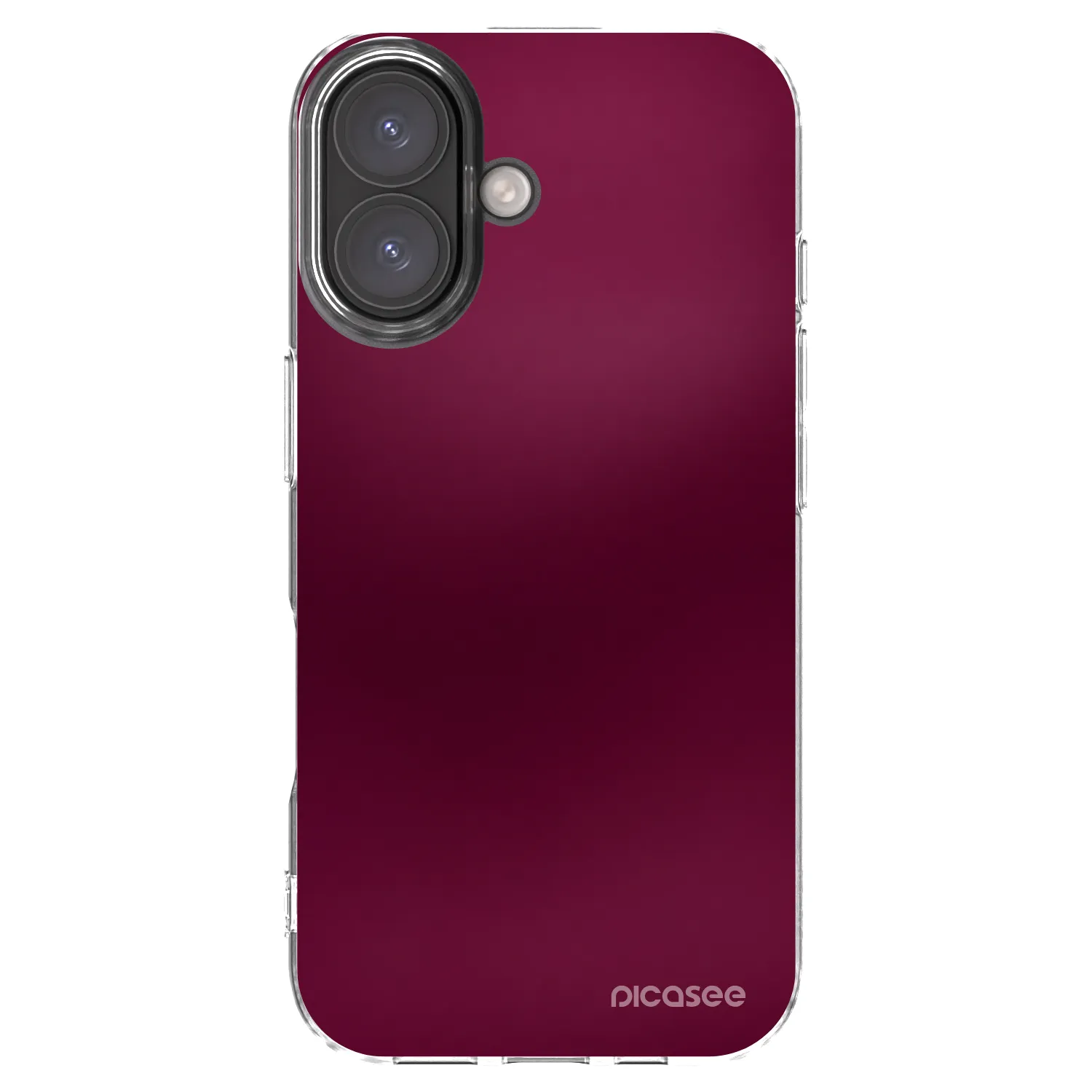 Picasee Apple iPhone 16 Hülle - Transparentes Silikon - Velvet Bordeaux