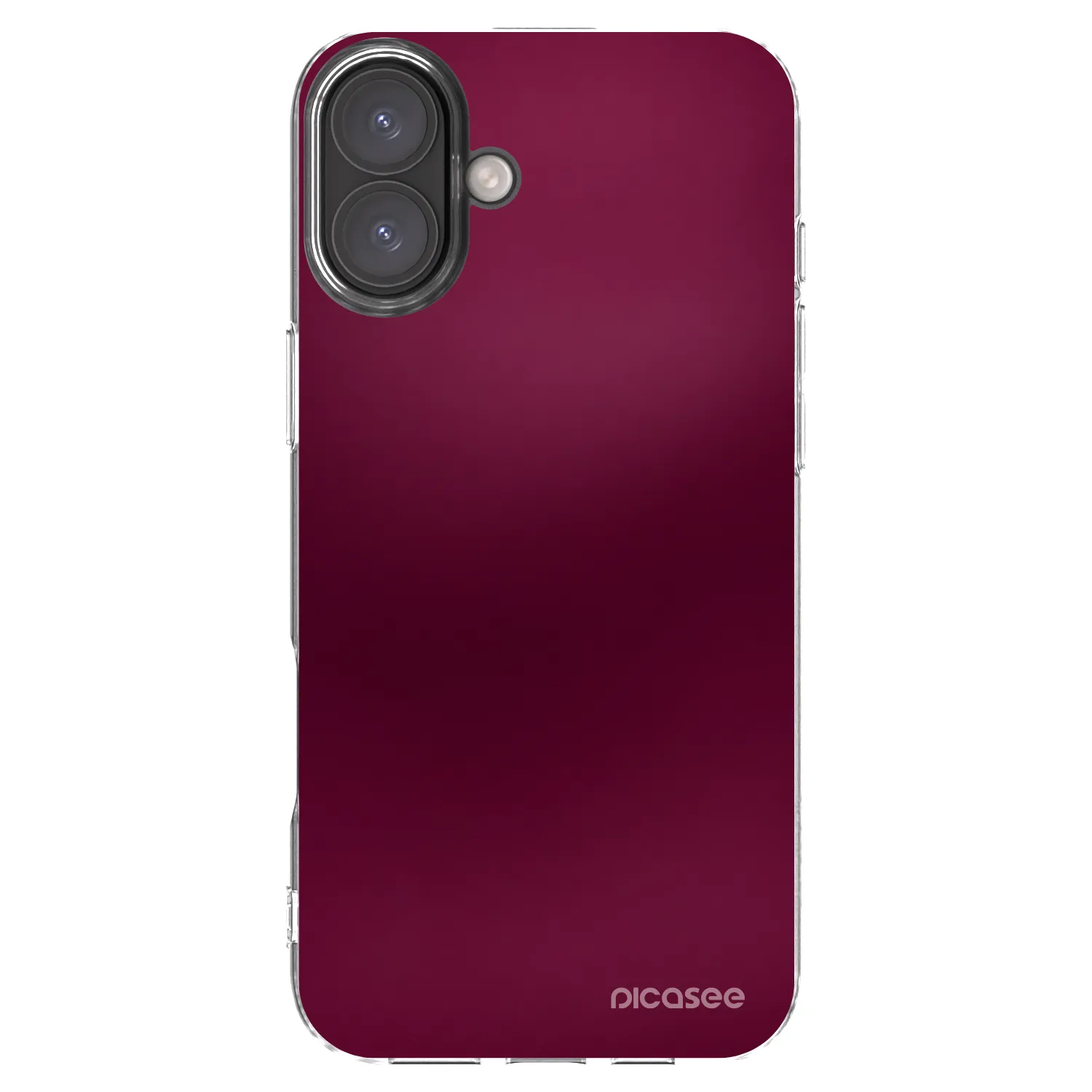 Picasee Apple iPhone 16 Plus Hülle - Transparentes Silikon - Velvet Bordeaux
