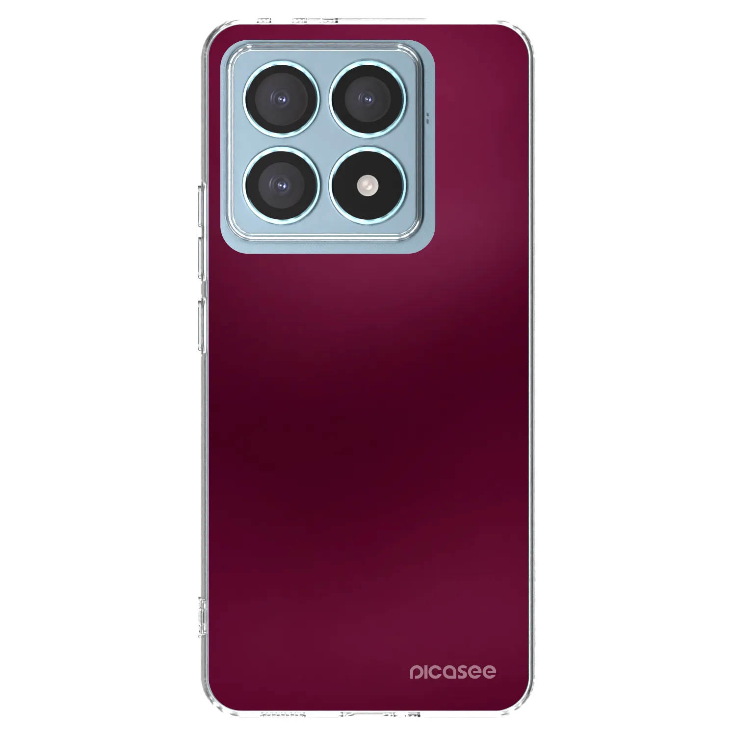 Picasee Xiaomi 14T Pro Hülle - Transparentes Silikon - Velvet Bordeaux