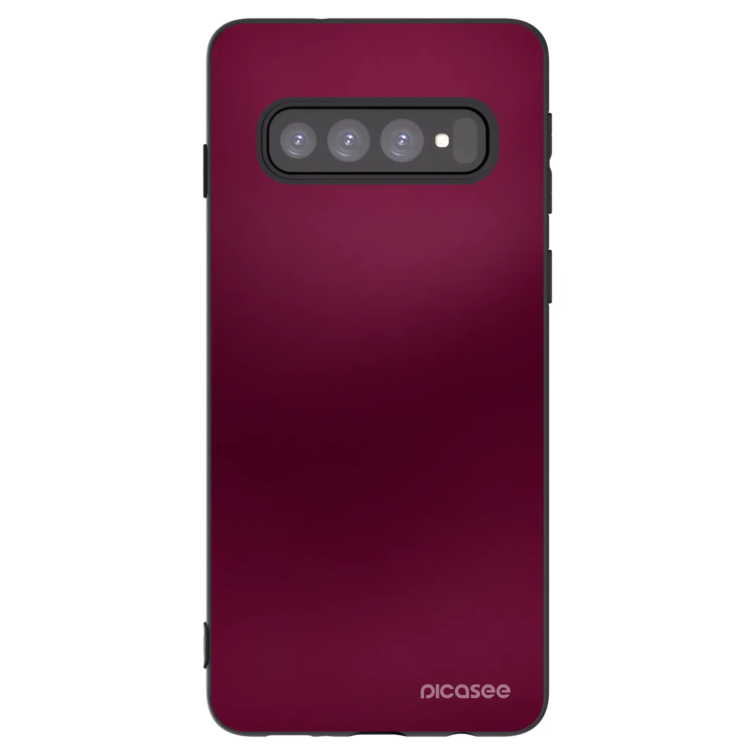 Picasee Samsung Galaxy S10 G973 Hülle - Schwarzes Silikon - Velvet Bordeaux