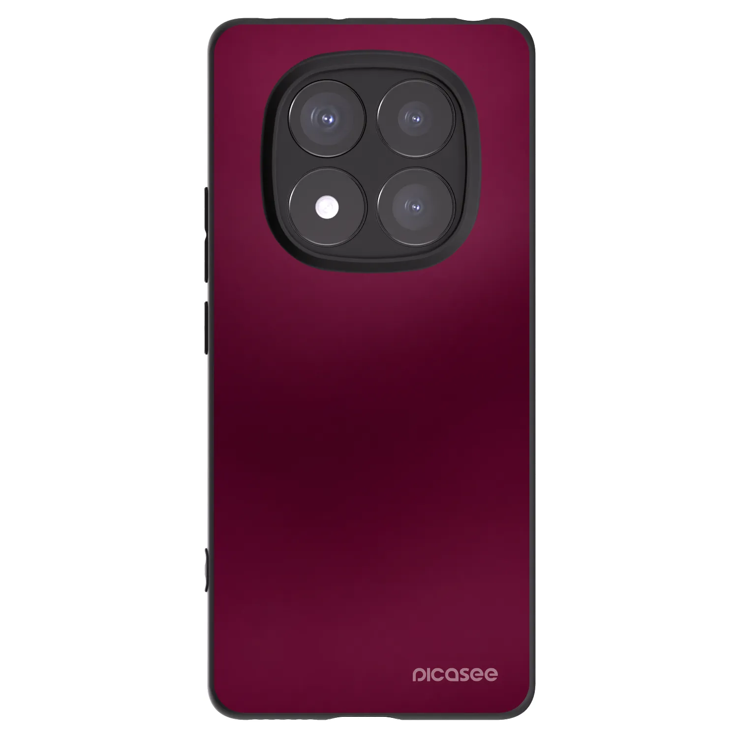 Picasee Xiaomi Redmi Note 14 Pro 5G Hülle - Schwarzes Silikon - Velvet Bordeaux