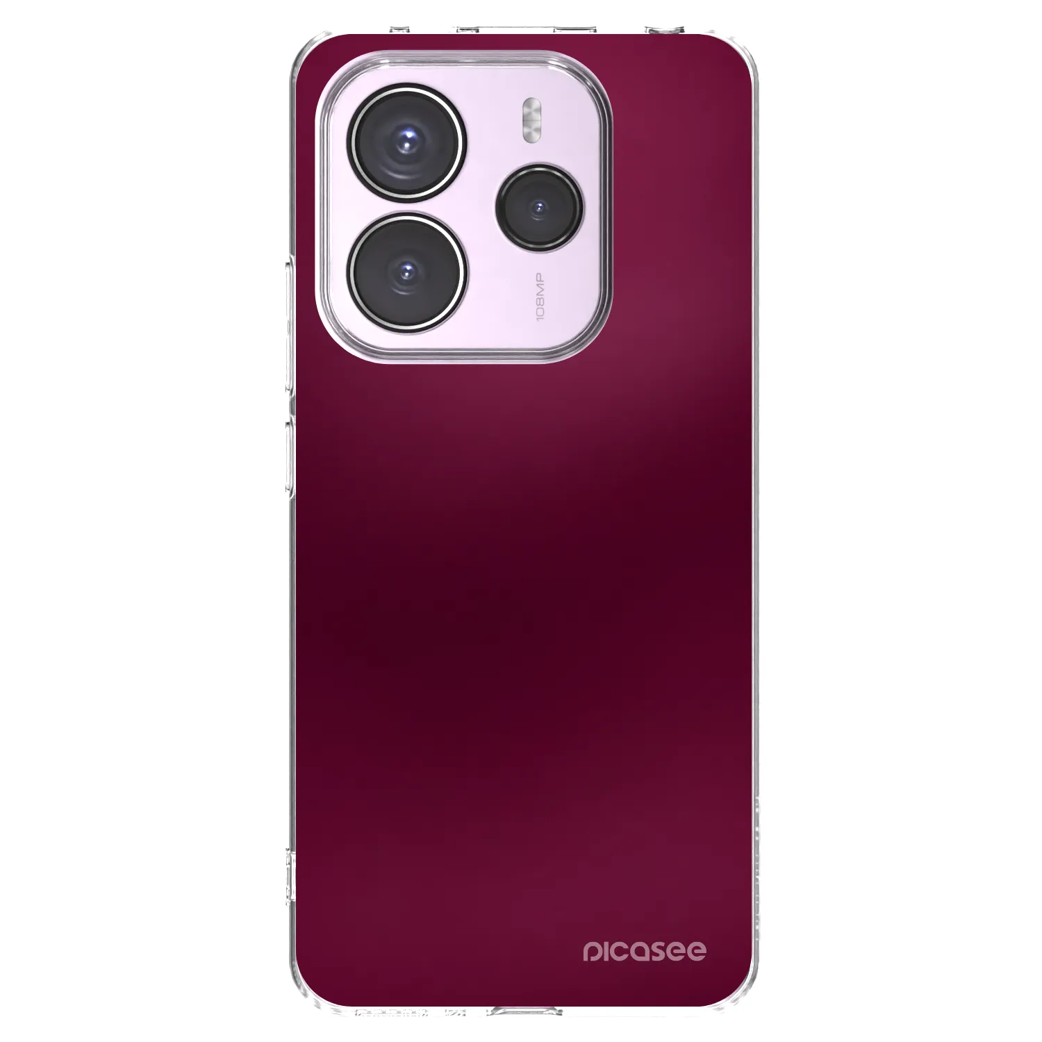Picasee Xiaomi Redmi Note 14 5G Hülle - Transparentes Silikon - Velvet Bordeaux