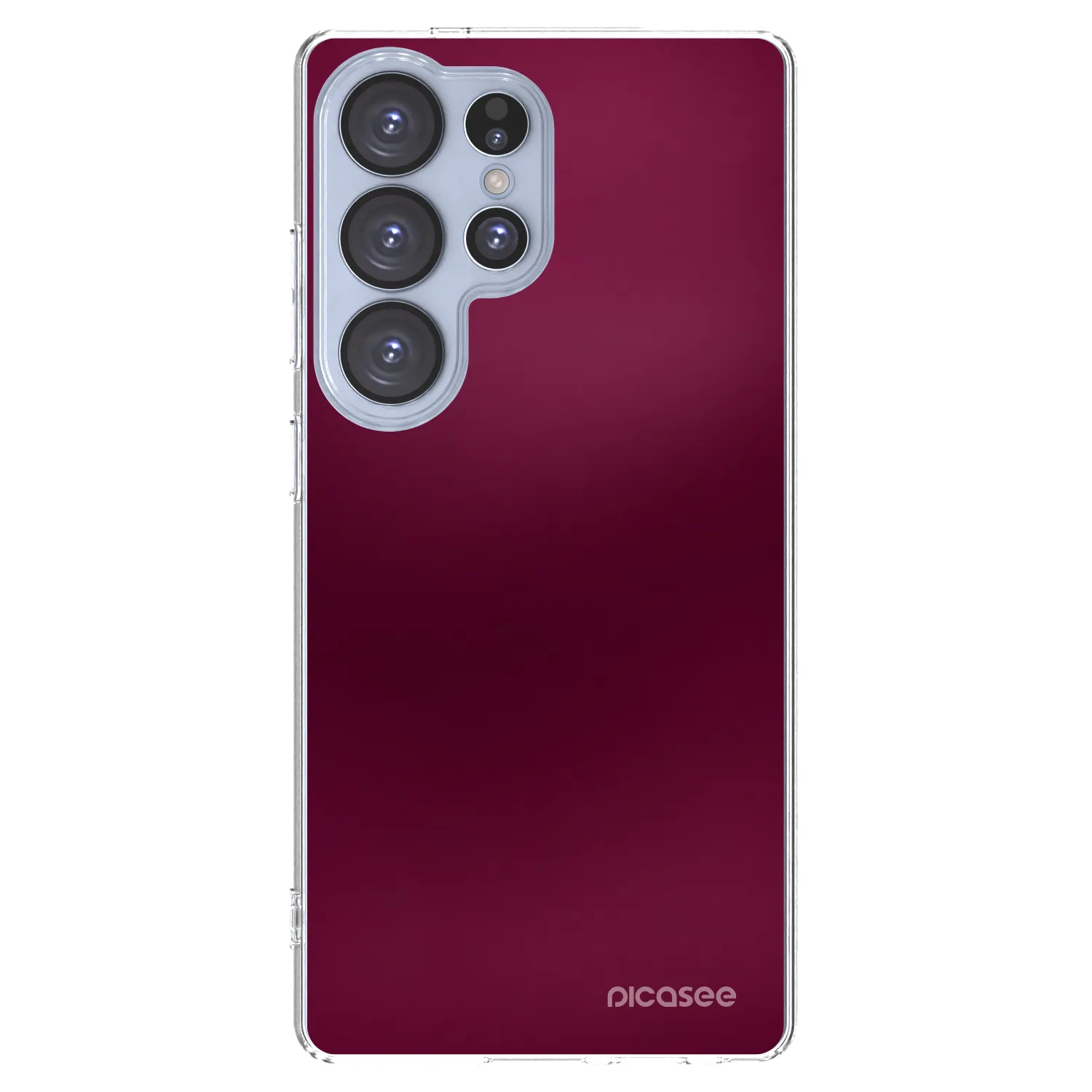 Picasee Samsung Galaxy S25 Ultra 5G Hülle - Transparentes Silikon - Velvet Bordeaux