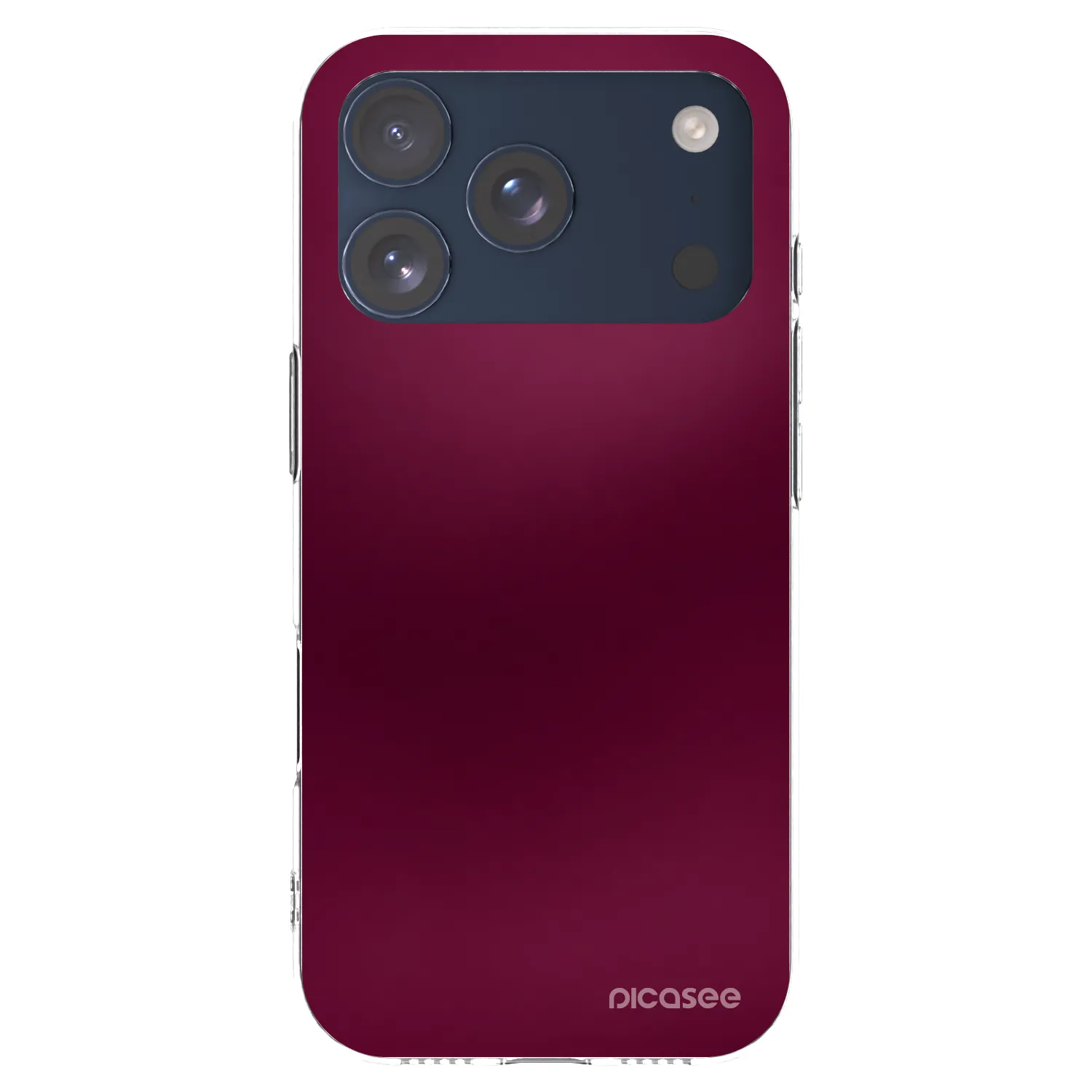 Picasee Apple iPhone 17 Pro Hülle - Transparentes Silikon - Velvet Bordeaux