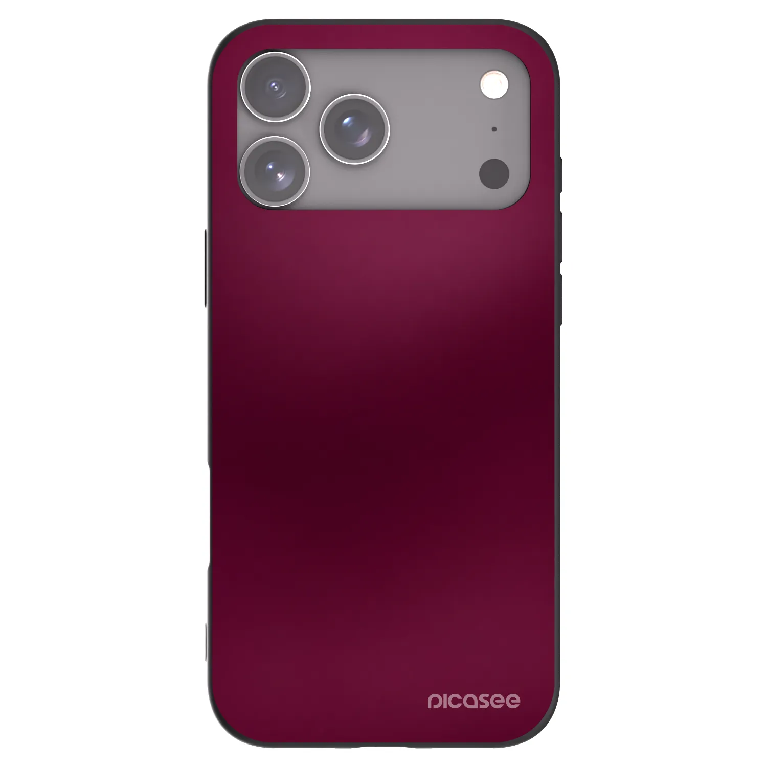 Picasee Apple iPhone 17 Pro Max Hülle - Schwarzes Silikon - Velvet Bordeaux