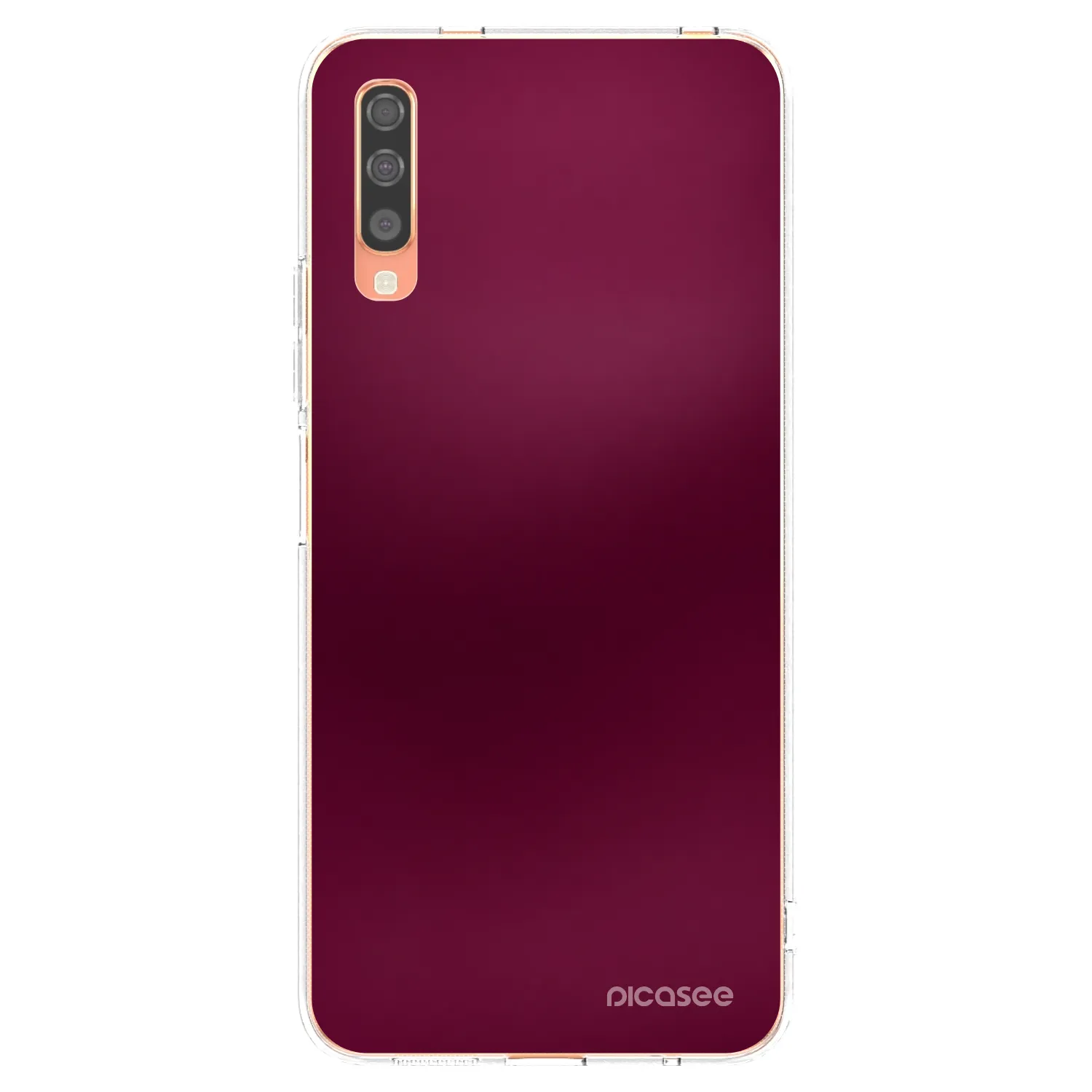 Picasee Samsung Galaxy A70 A705F Hülle - Transparentes Silikon - Velvet Bordeaux