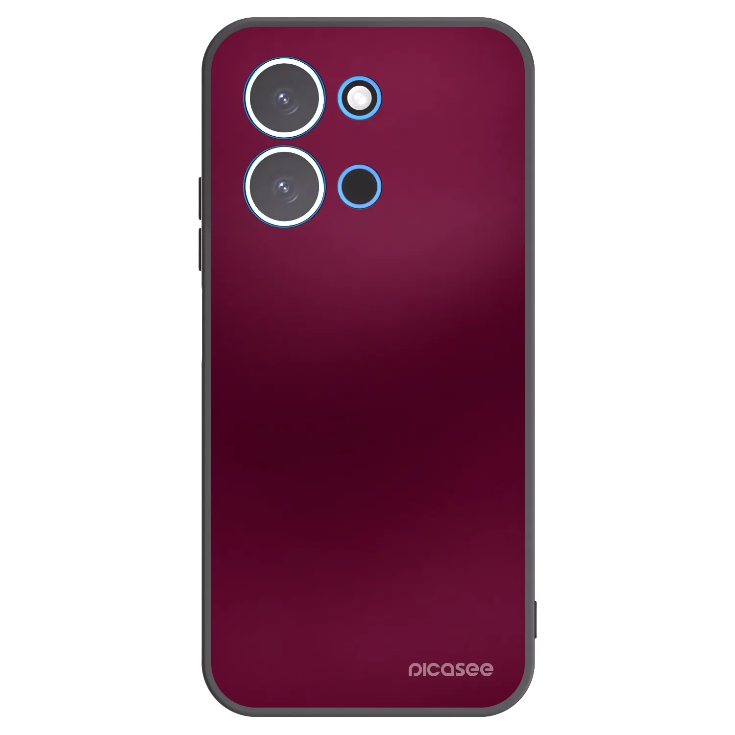 Picasee Xiaomi Redmi 15C 4G Hülle - Schwarzes Silikon - Velvet Bordeaux