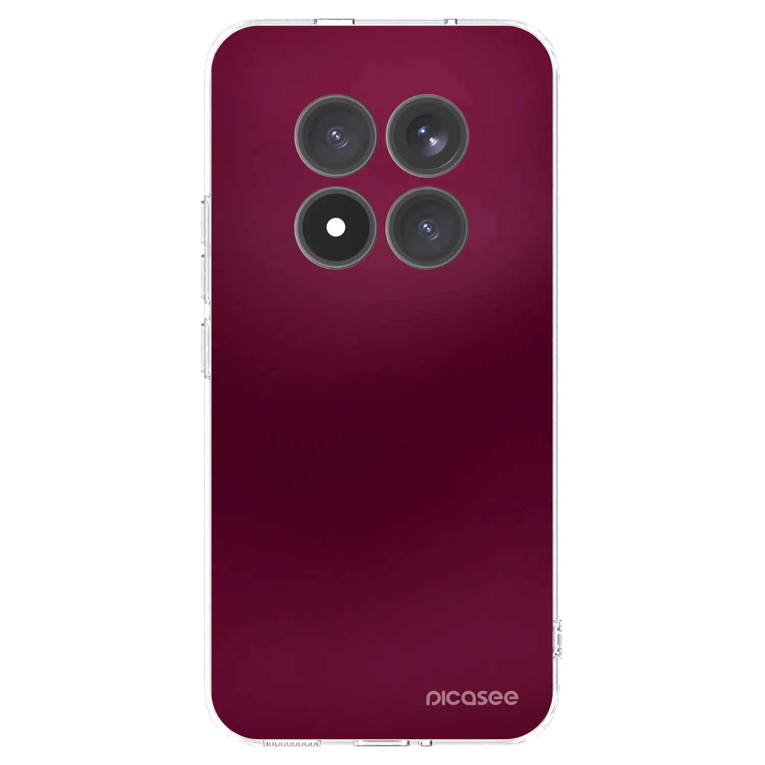 Picasee Xiaomi Redmi Note 15 Pro+ Hülle - Transparentes Silikon - Velvet Bordeaux